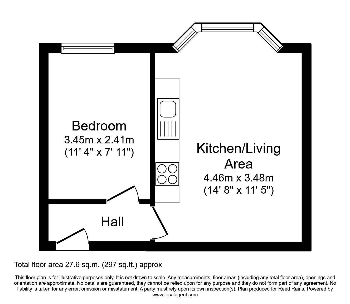 Floorplan of 1 bedroom  Flat to rent, Albemarle Crescent, Scarborough, North Yorkshire, YO11