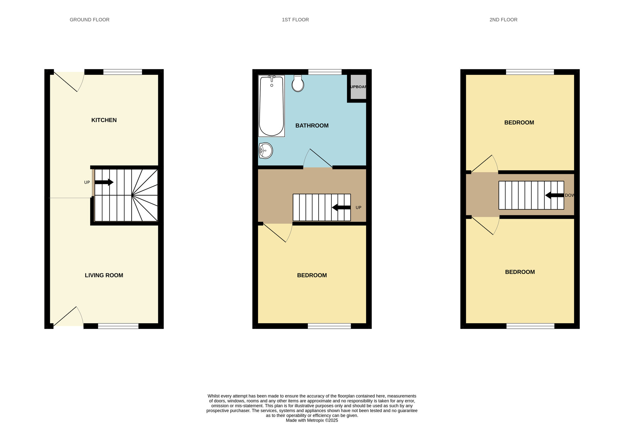 Floorplan of 3 bedroom Mid Terrace House for sale, Swan Hill Road, Scarborough, YO11