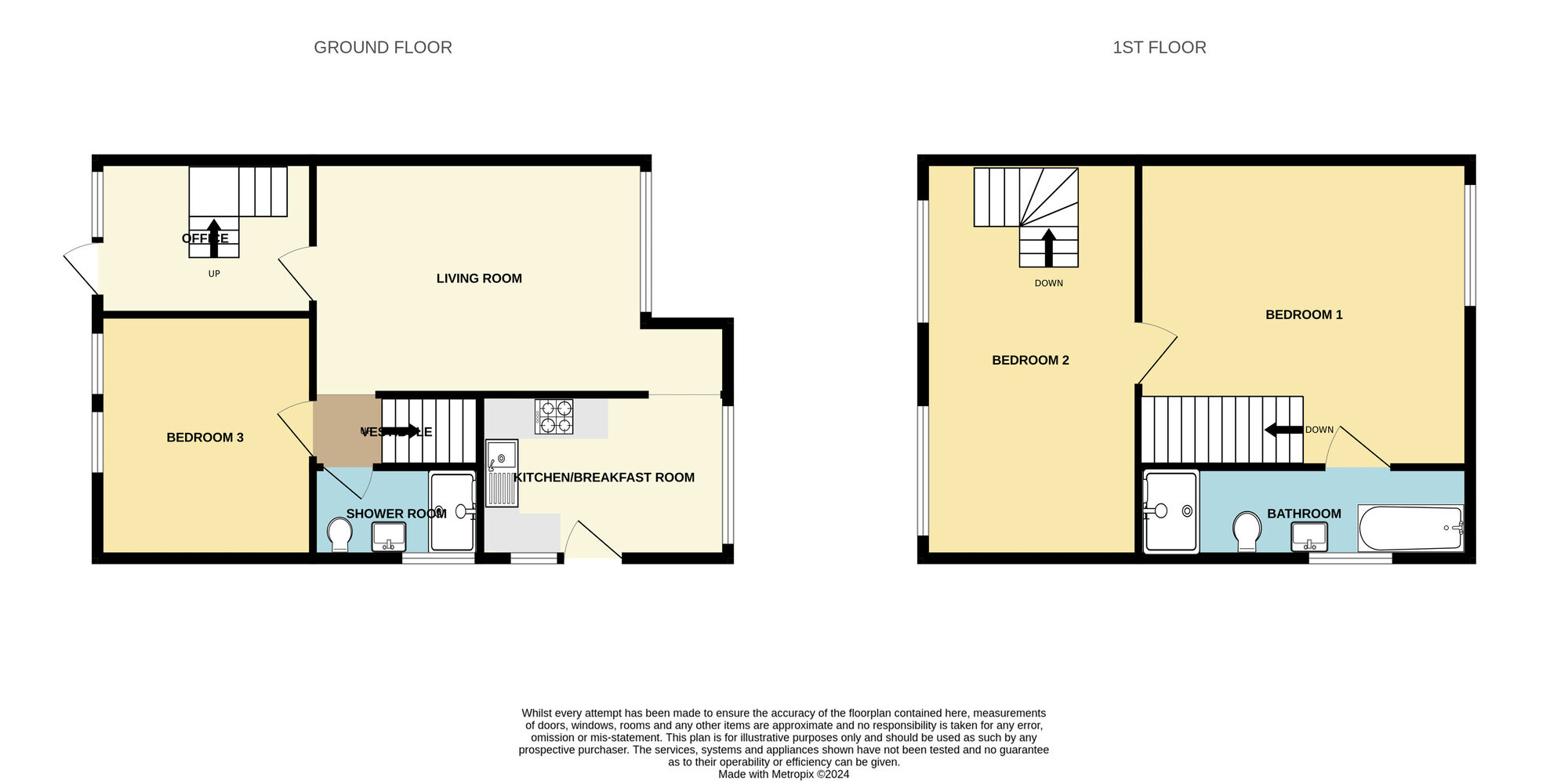 Floorplan of 3 bedroom Semi Detached House for sale, Byward Drive, Scarborough, YO12