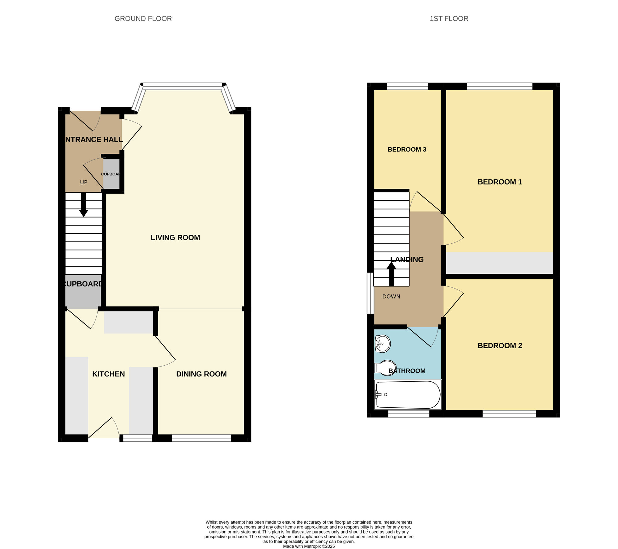 Floorplan of 3 bedroom Link Detached House for sale, Hildenley Close, Scarborough, YO12