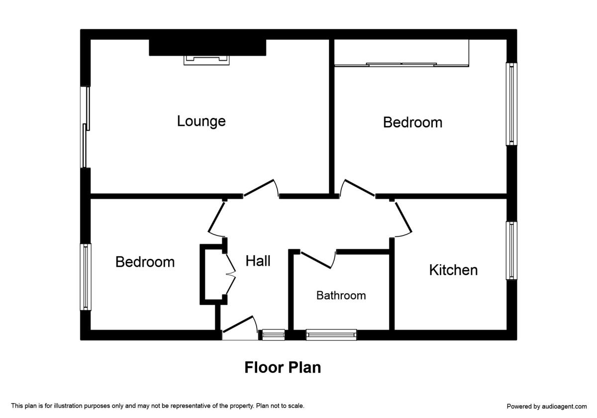 Floorplan of 2 bedroom Semi Detached Bungalow for sale, West Garth, Sherburn, North Yorkshire, YO17