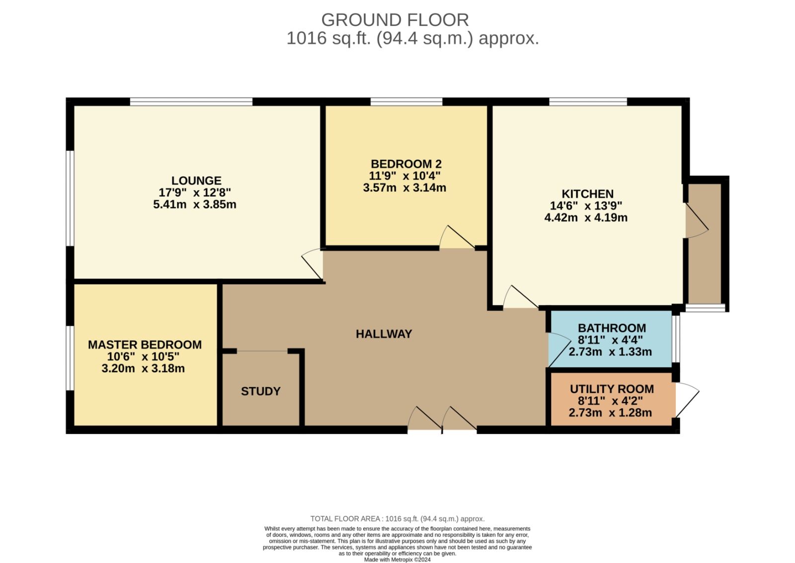 Floorplan of 2 bedroom  Flat for sale, 1A Holbeck Hill, Scarborough, North Yorkshire, YO11