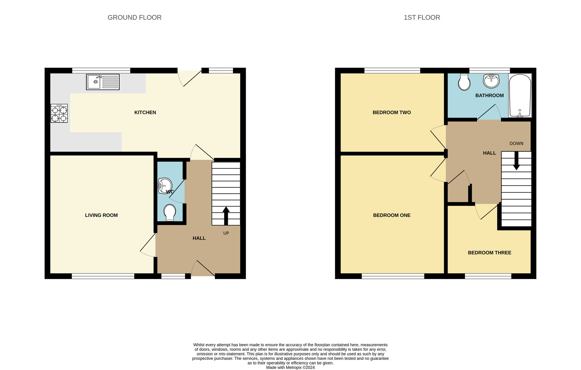 Floorplan of 3 bedroom End Terrace House for sale, Veterinary Close, Hunmanby, North Yorkshire, YO14