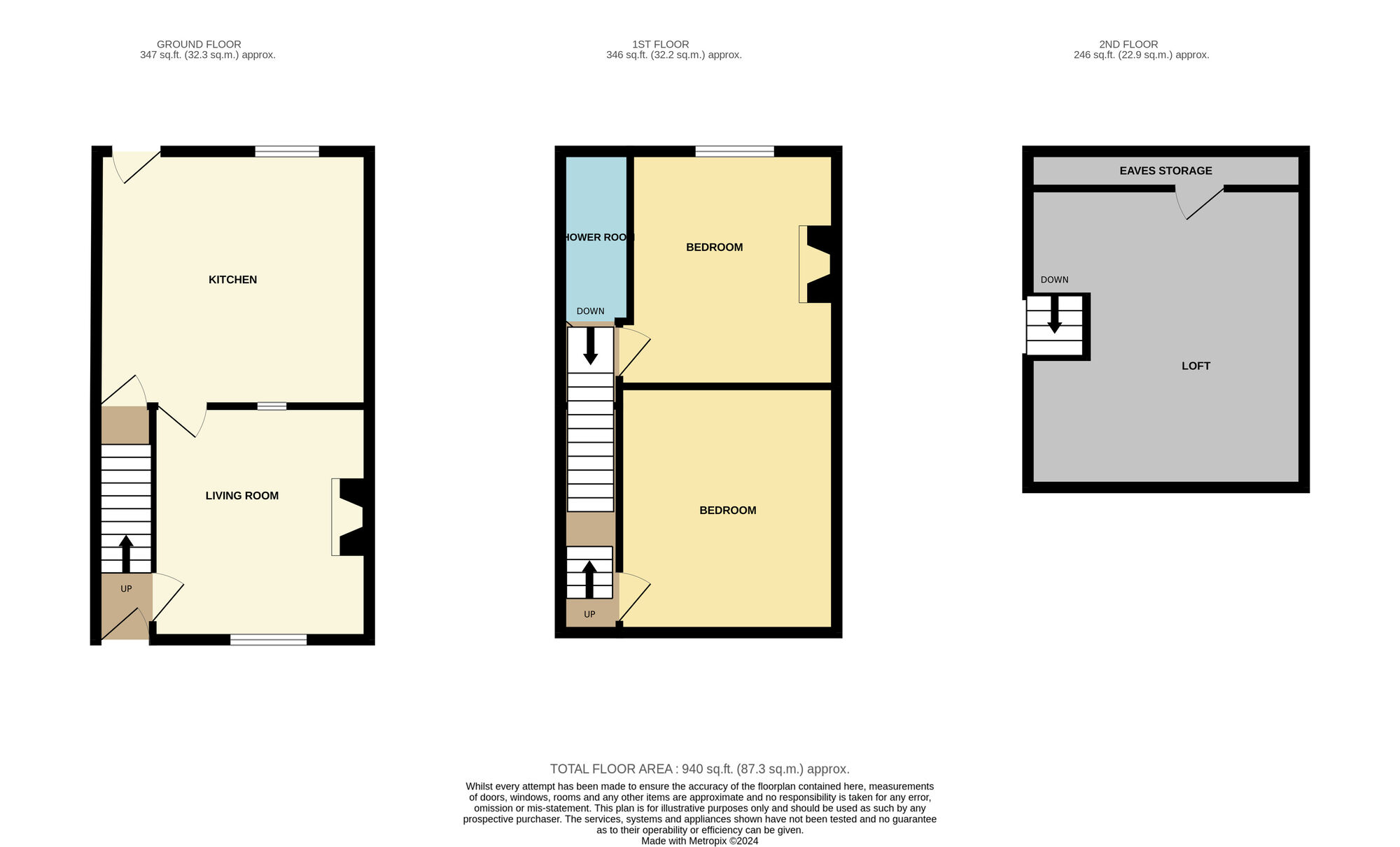 Floorplan of 2 bedroom Mid Terrace House for sale, Chapel Street, Flamborough, East Yorkshire, YO15