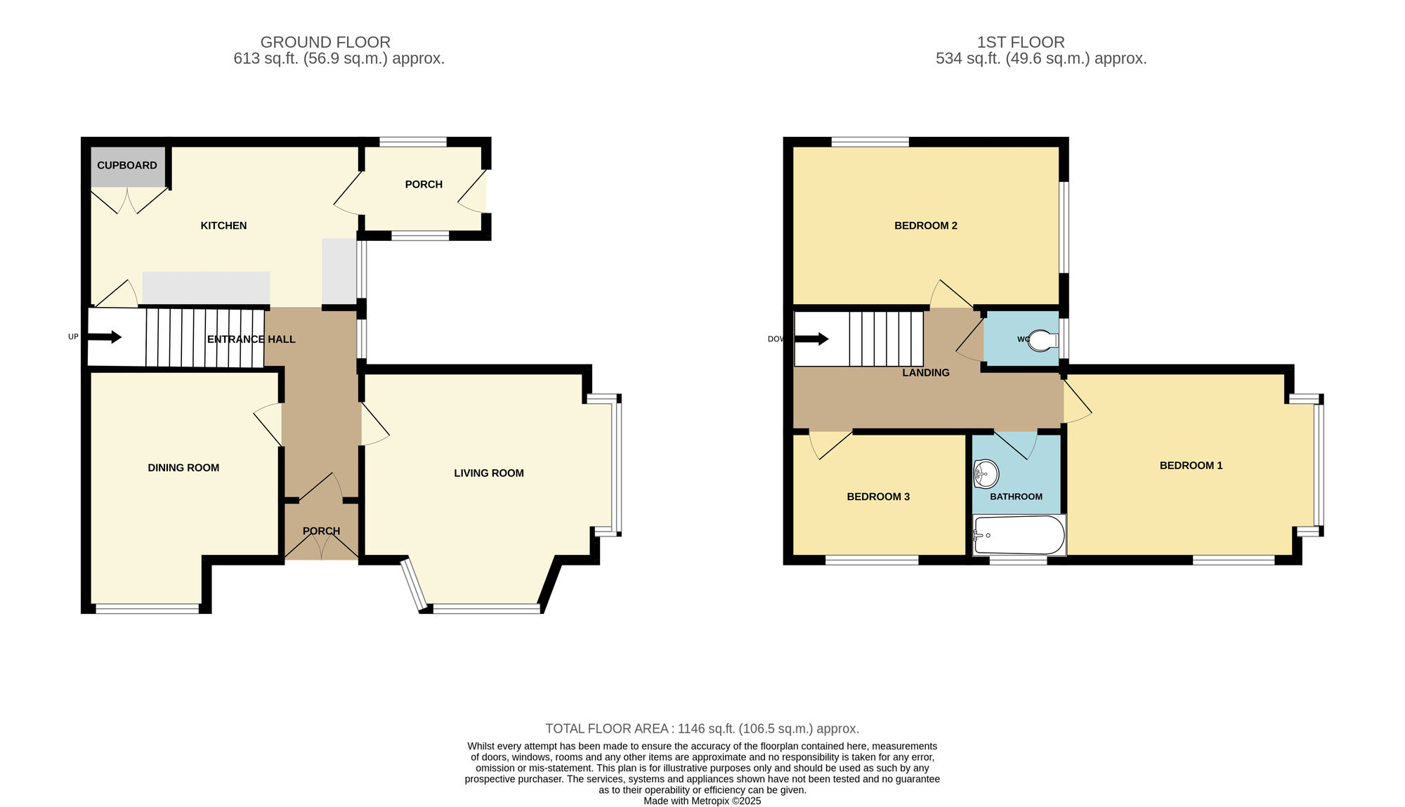 Floorplan of 3 bedroom Semi Detached House for sale, Manor Road, Scarborough, North Yorkshire, YO12