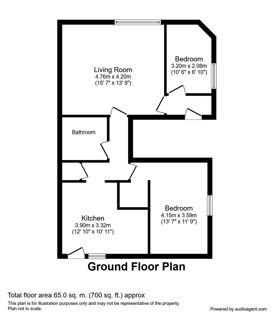 Floorplan of 2 bedroom  Flat for sale, Albion Road, Scarborough, North Yorkshire, YO11