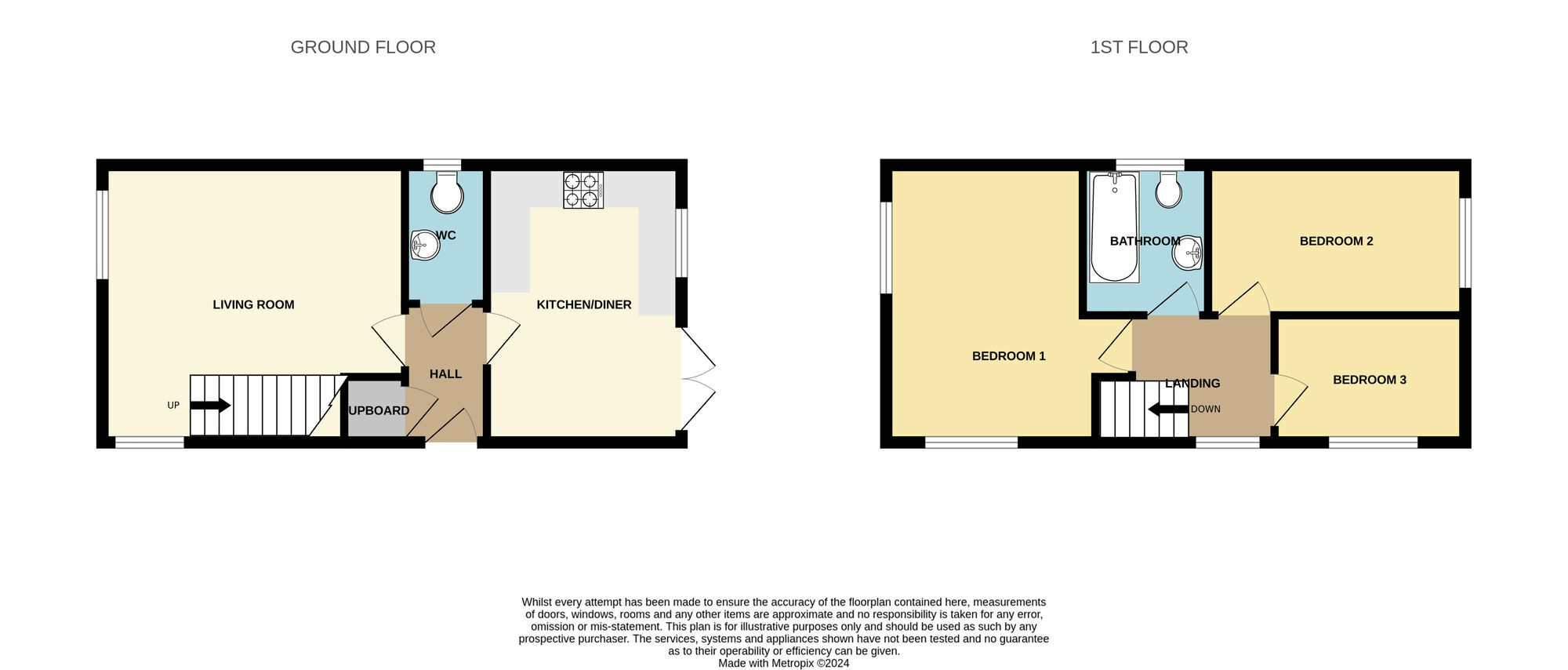 Floorplan of 3 bedroom Detached House for sale, Stadium Lane, Scarborough, North Yorkshire, YO12