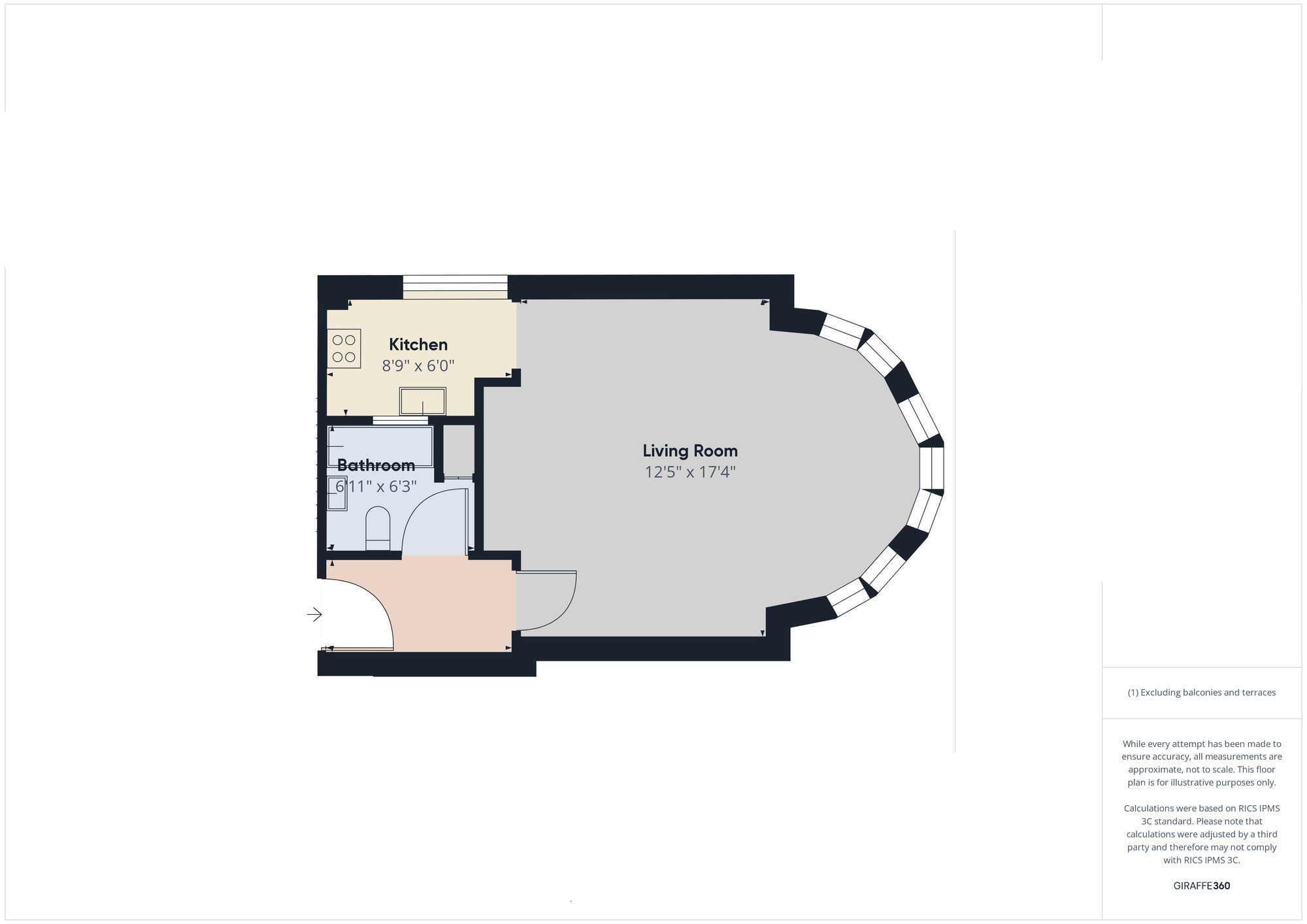 Floorplan of 1 bedroom  Flat for sale, Esplanade, Scarborough, North Yorkshire, YO11