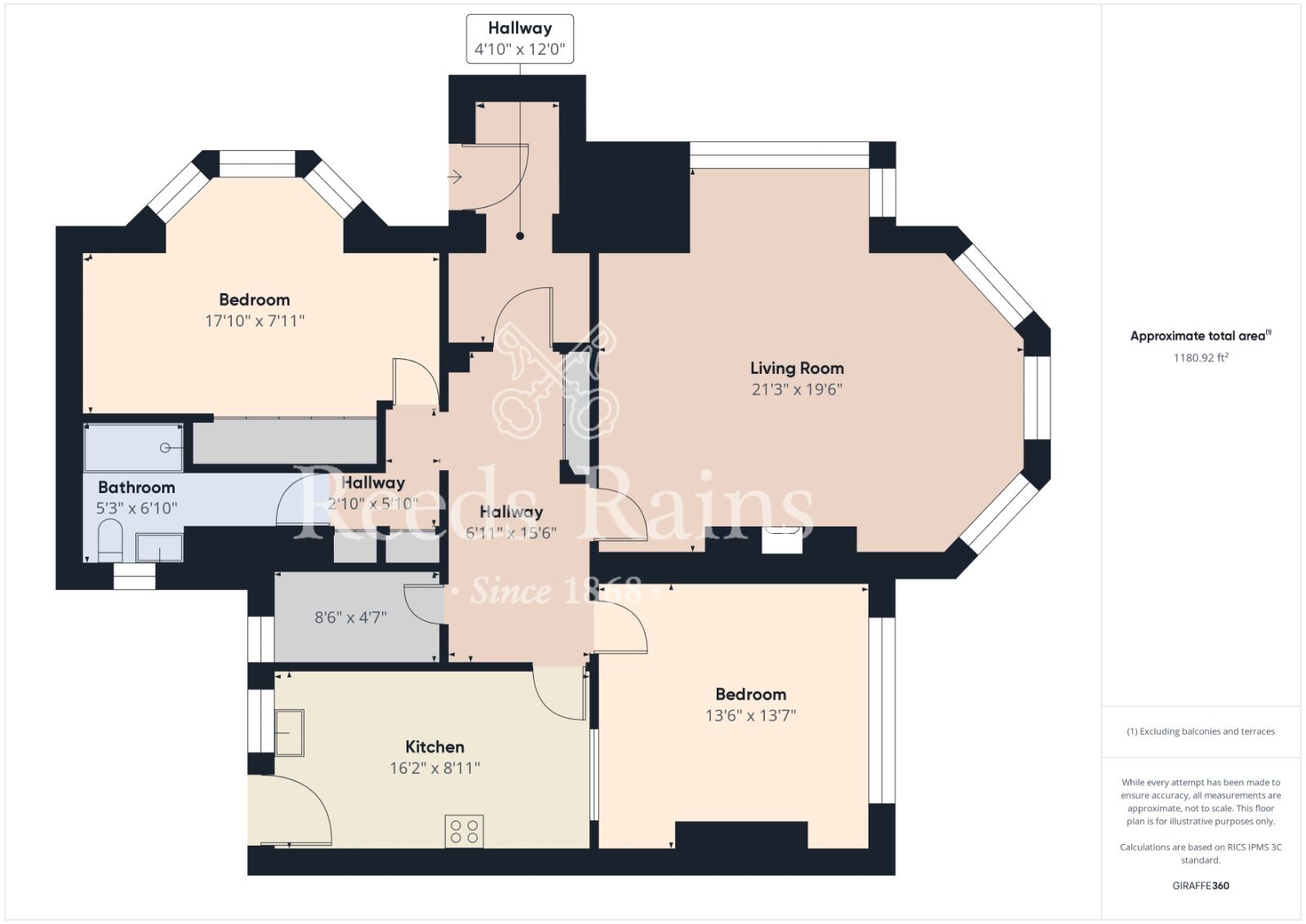 Floorplan of 2 bedroom  Flat for sale, Avenue Victoria, Scarborough, North Yorkshire, YO11