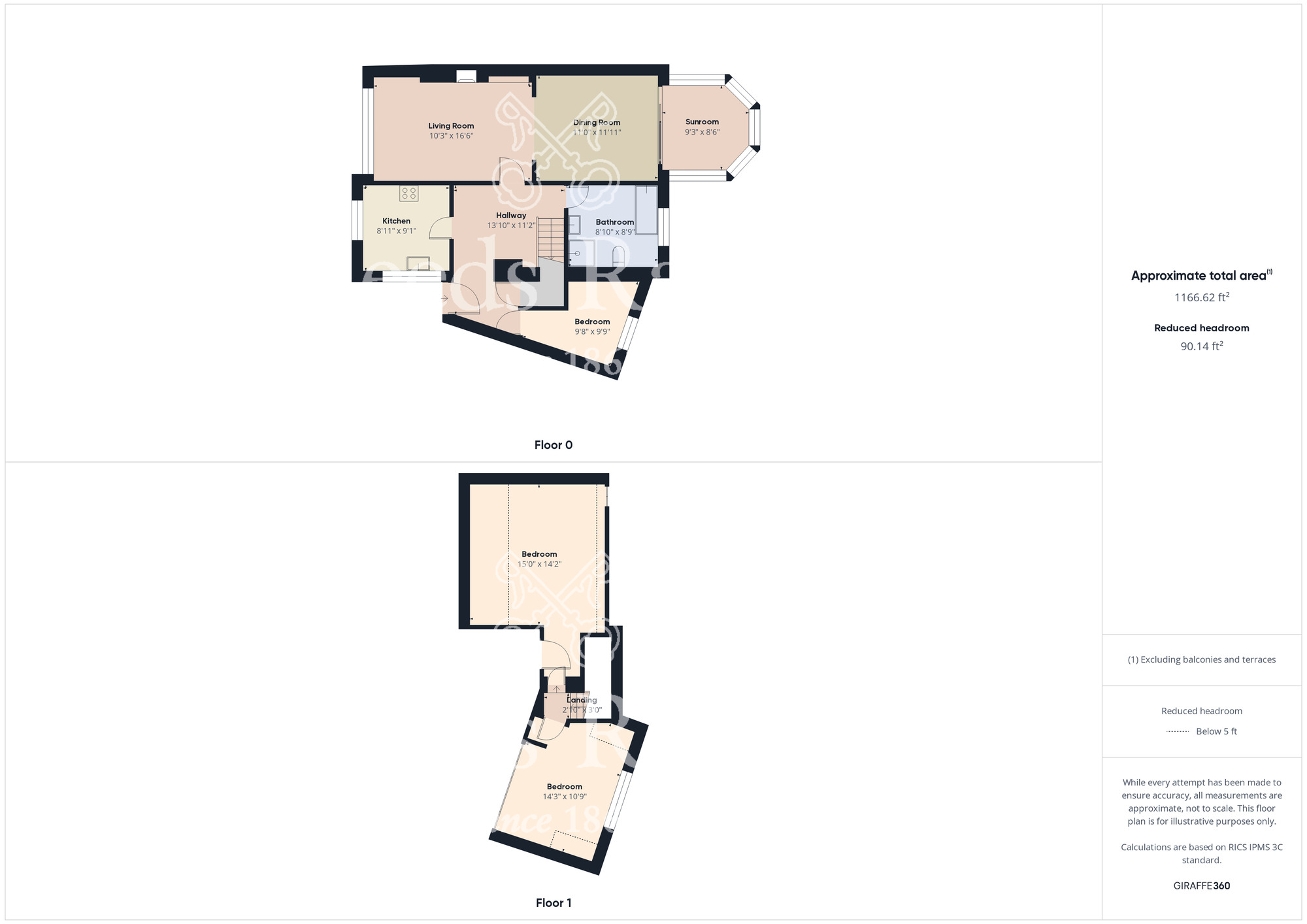 Floorplan of 3 bedroom Semi Detached Bungalow for sale, West Garth Gardens, Cayton, North Yorkshire, YO11