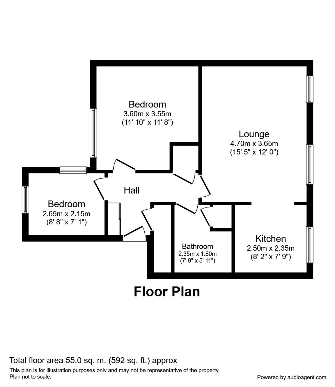 Floorplan of 2 bedroom  Flat to rent, Sharrow Lane, Sheffield, S11