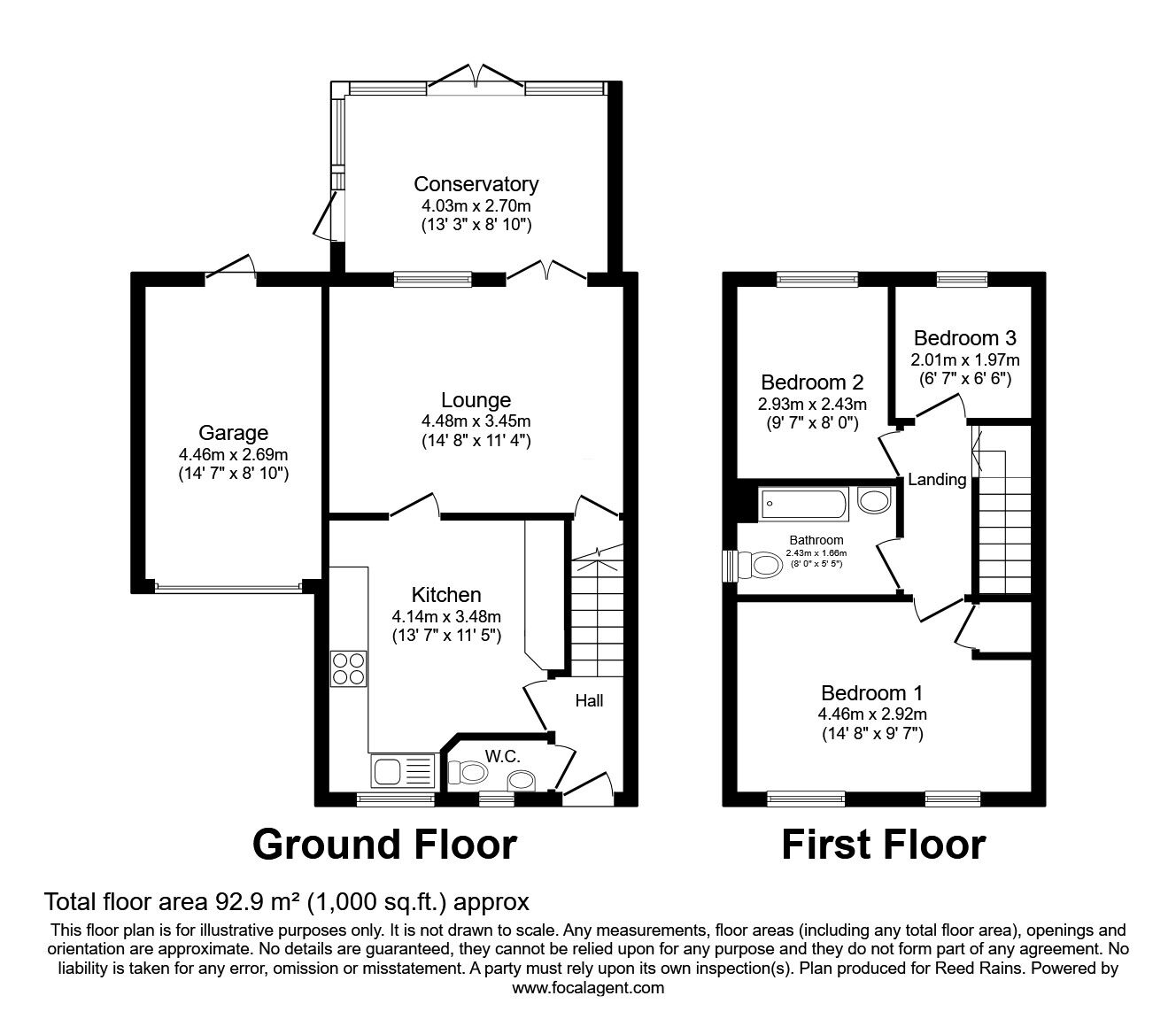 Floorplan of 3 bedroom End Terrace House for sale, Phillimore Road, Sheffield, S9