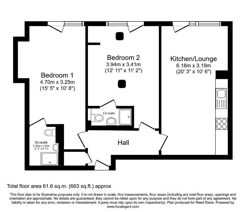 Floorplan of 2 bedroom  Flat for sale, Solly Street, Sheffield, South Yorkshire, S1