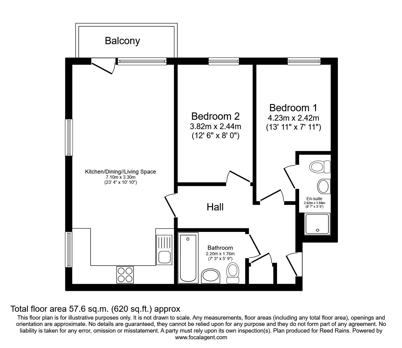 Floorplan of 2 bedroom  Flat for sale, Bailey Street, Sheffield, South Yorkshire, S1