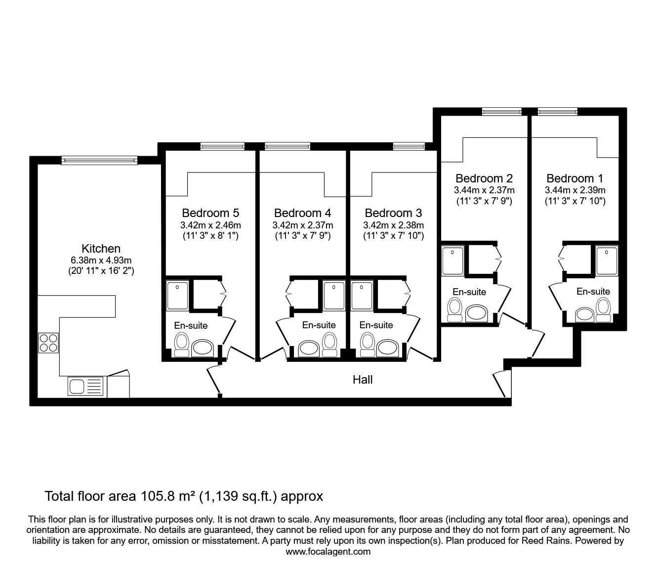 Floorplan of 5 bedroom  Flat for sale, Edward Street, Sheffield, South Yorkshire, S3