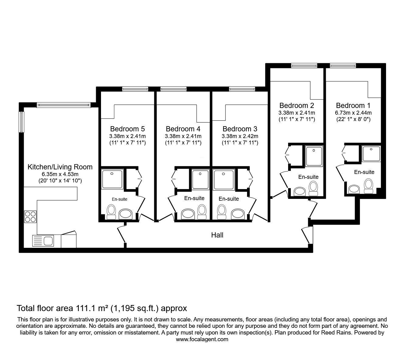 Floorplan of 5 bedroom  Flat for sale, Edward Street, Sheffield, South Yorkshire, S3