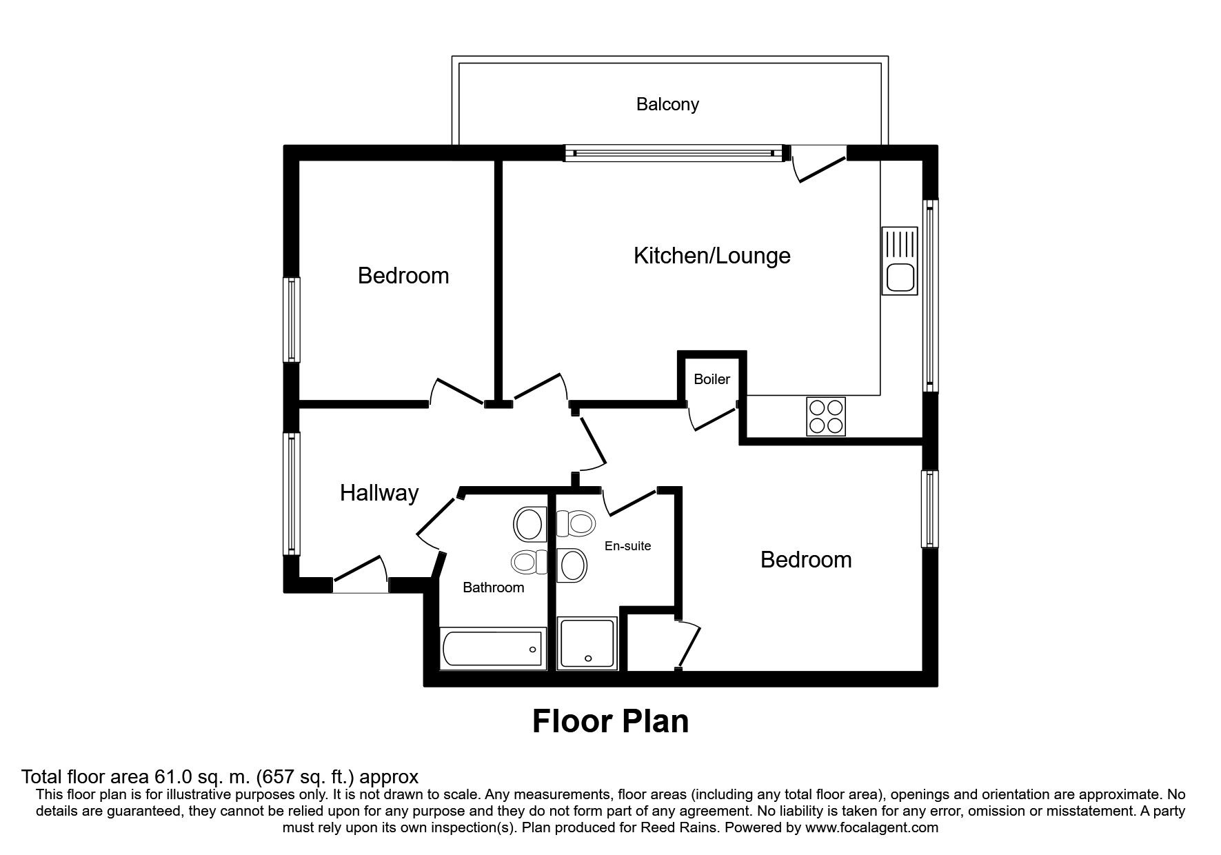 Floorplan of 2 bedroom  Flat for sale, Ecclesall Road, Sheffield, S11