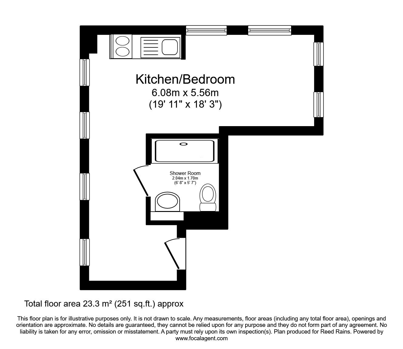 Floorplan of  Flat for sale, Howard Lane, Sheffield, South Yorkshire, S1