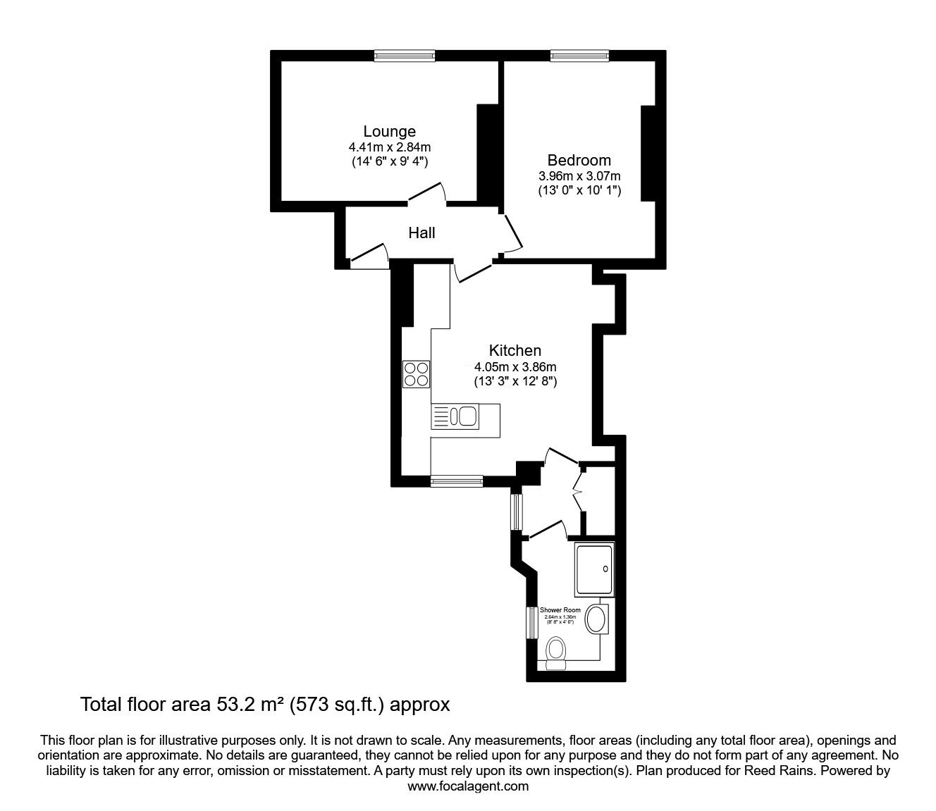 Floorplan of 2 bedroom  Flat for sale, Hawley Street, Sheffield, South Yorkshire, S1