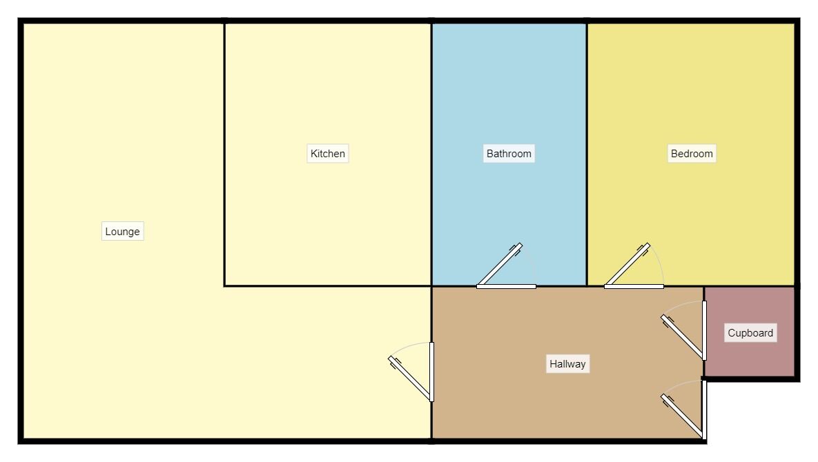 Floorplan of 1 bedroom  Flat to rent, Fornham Street, Sheffield, South Yorkshire, S2