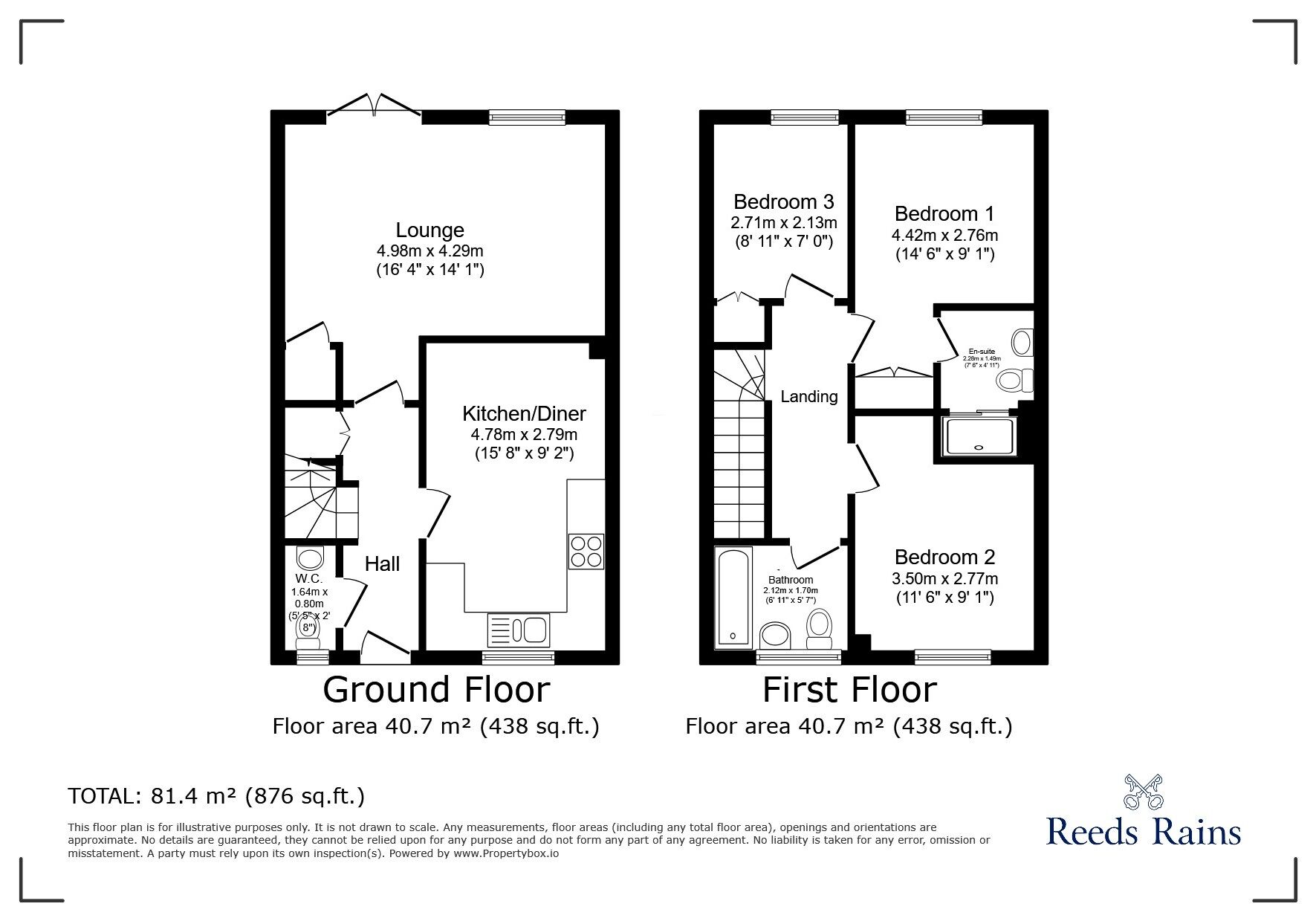 Floorplan of 3 bedroom Semi Detached House for sale, Hobby Way, Brayton, Selby, YO8