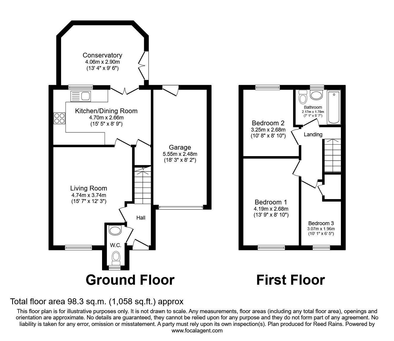 Floorplan of 3 bedroom Semi Detached House for sale, Kings Lea, North Duffield, Selby, YO8