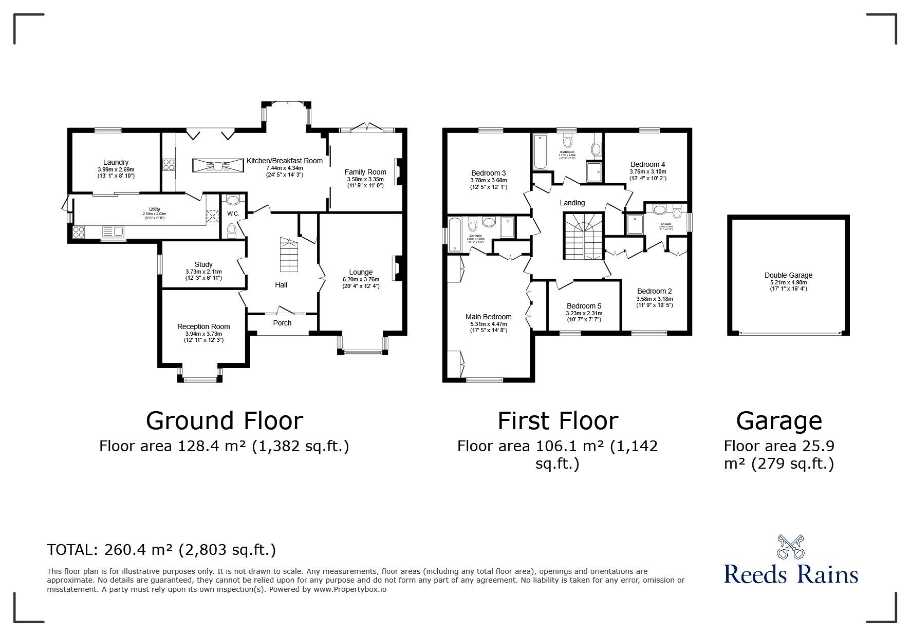 Floorplan of 5 bedroom Detached House for sale, Home Farm Close, Hensall, Goole, DN14