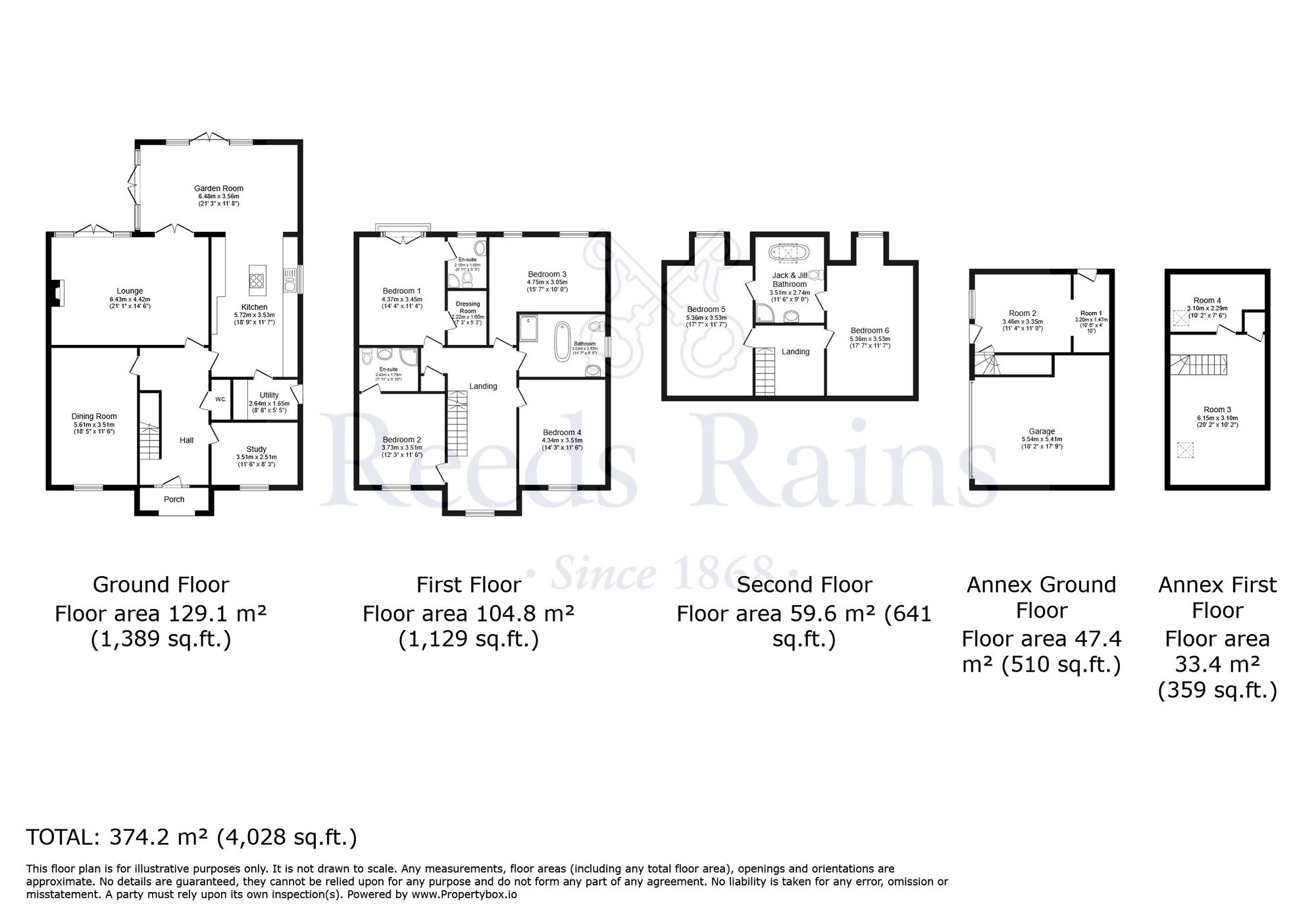 Floorplan of 6 bedroom Detached House for sale, Main Street, Hensall, North Yorkshire, DN14