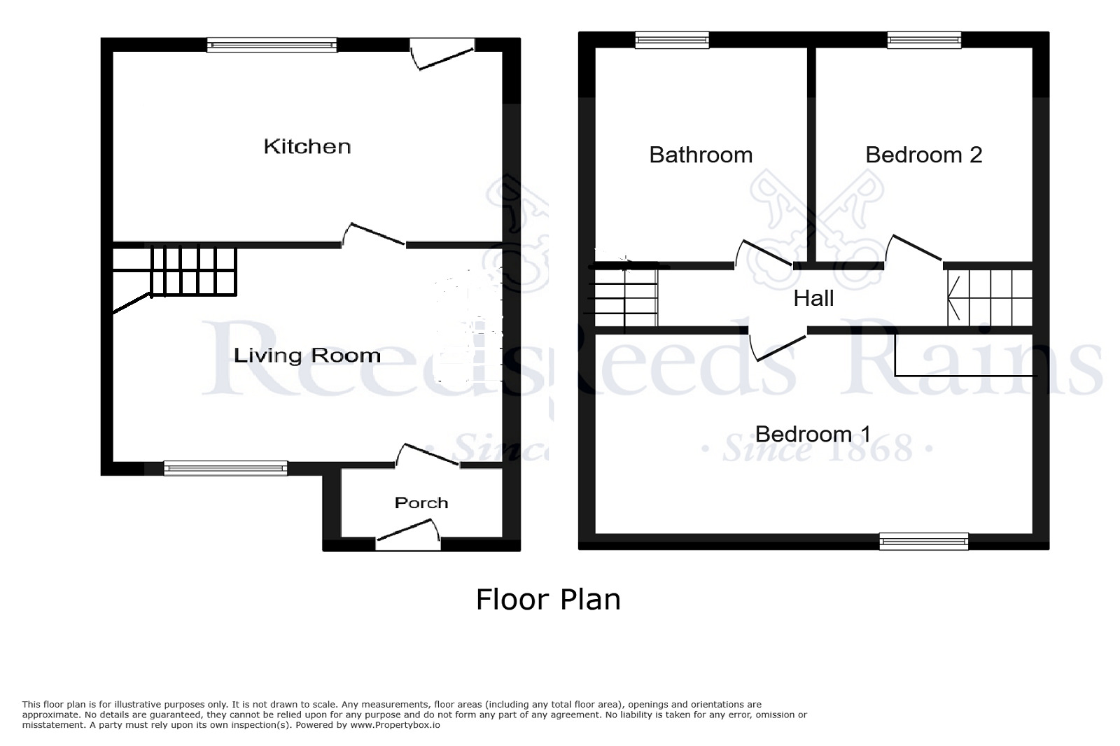 Floorplan of 2 bedroom Mid Terrace House for sale, Field Lane, Hensall, North Yorkshire, DN14