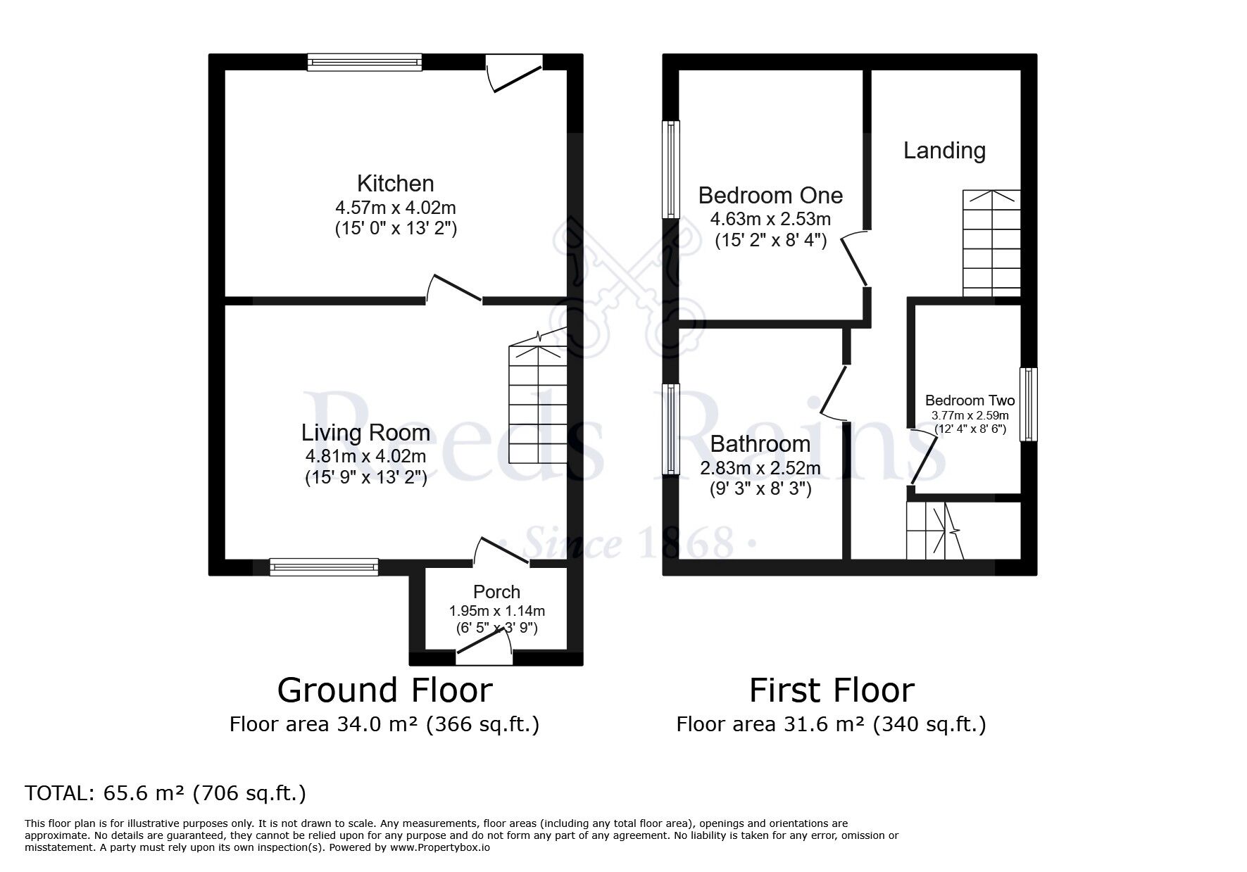 Floorplan of 2 bedroom Mid Terrace House for sale, Field Lane, Hensall, North Yorkshire, DN14