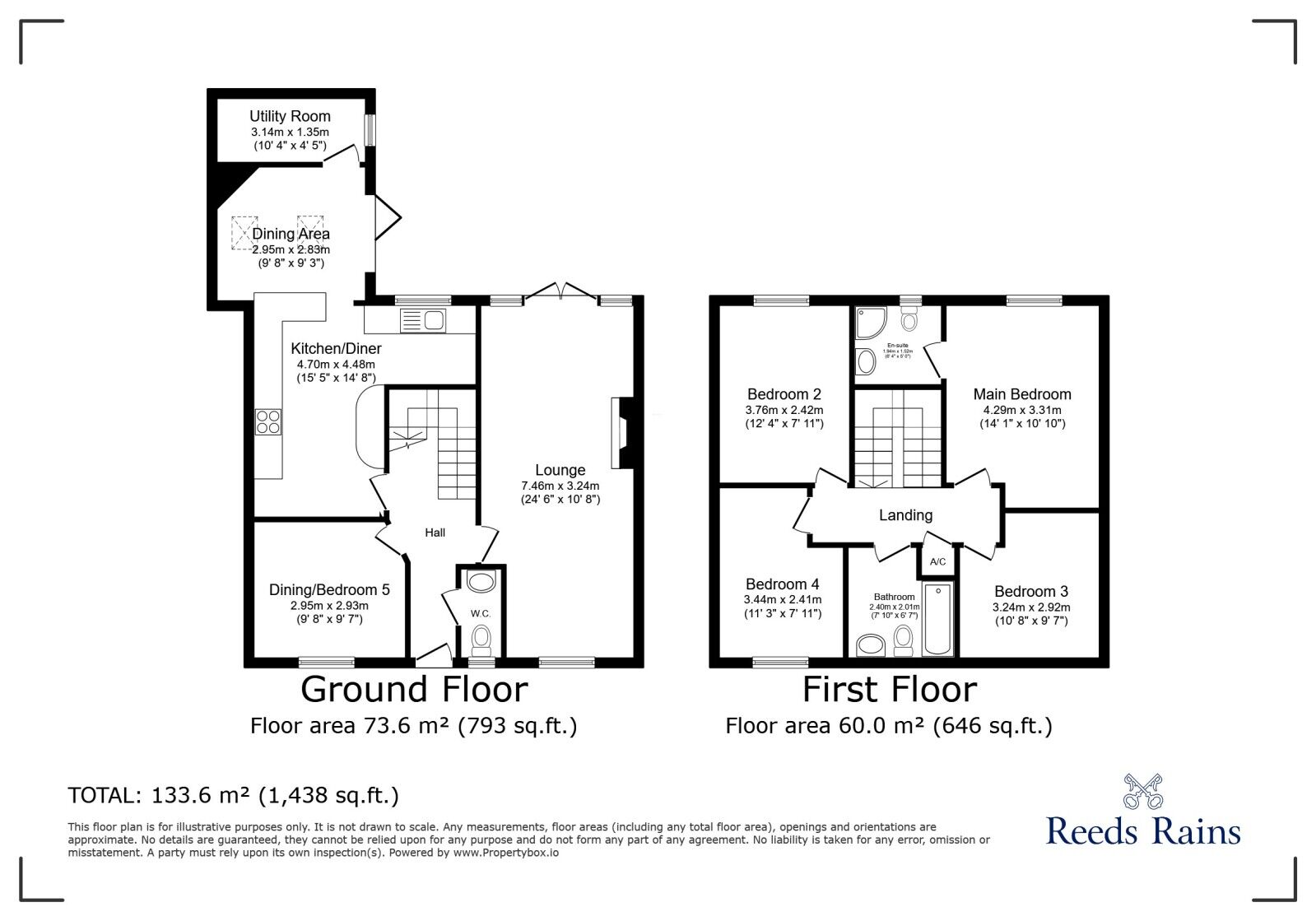 Floorplan of 4 bedroom Detached House for sale, Hawthorn Drive, Barlby, North Yorkshire, YO8