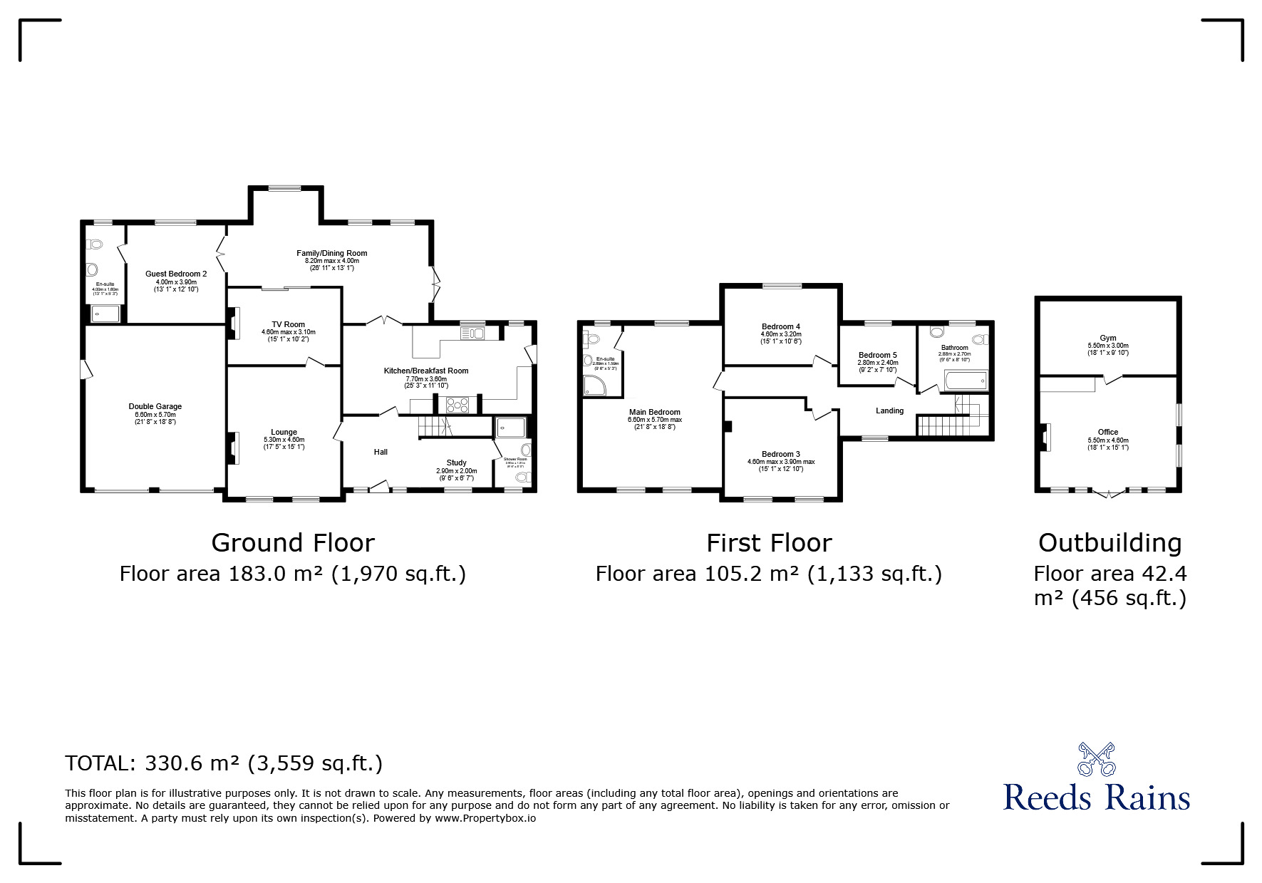 Floorplan of 5 bedroom Detached House for sale, Tranmore Lane, Eggborough, North Yorkshire, DN14