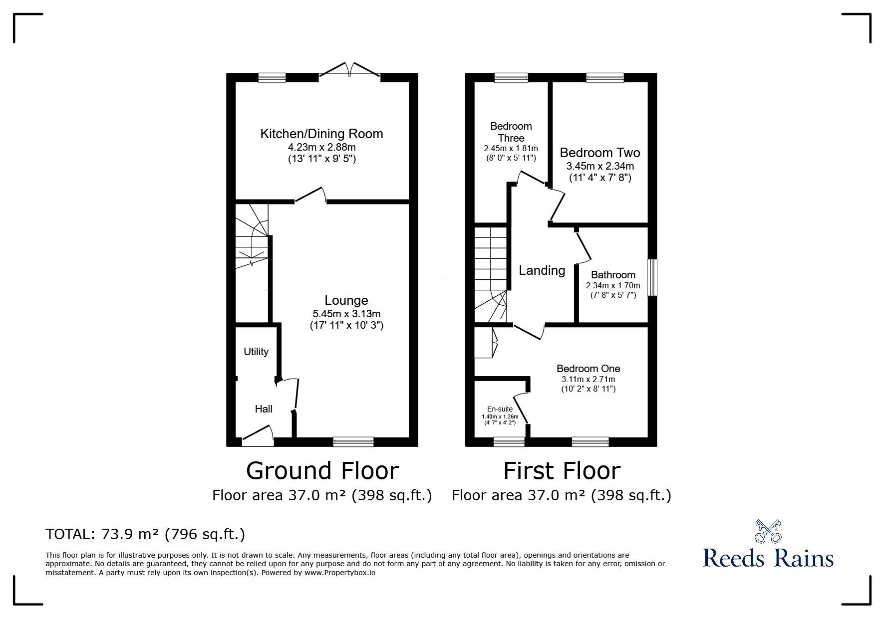 Floorplan of 3 bedroom Semi Detached House for sale, Elston Avenue, Selby, North Yorkshire, YO8