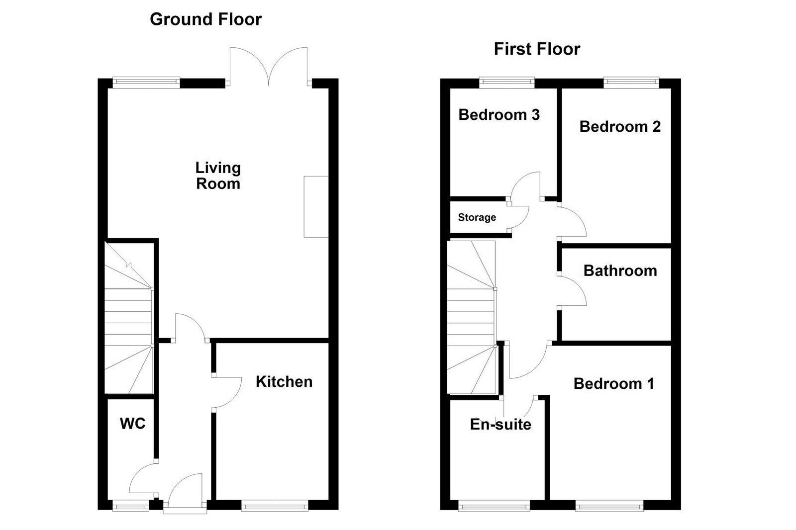 Floorplan of 3 bedroom End Terrace House for sale, Bridle Mews, Thorpe Willoughby, North Yorkshire, YO8