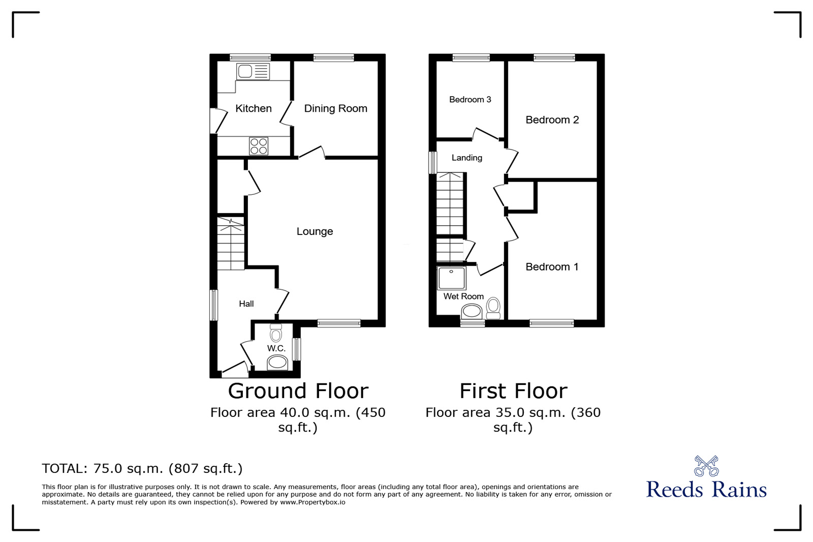 Floorplan of 3 bedroom Semi Detached House for sale, Vicarage Close, Bubwith, East Riding of Yorkshi, YO8