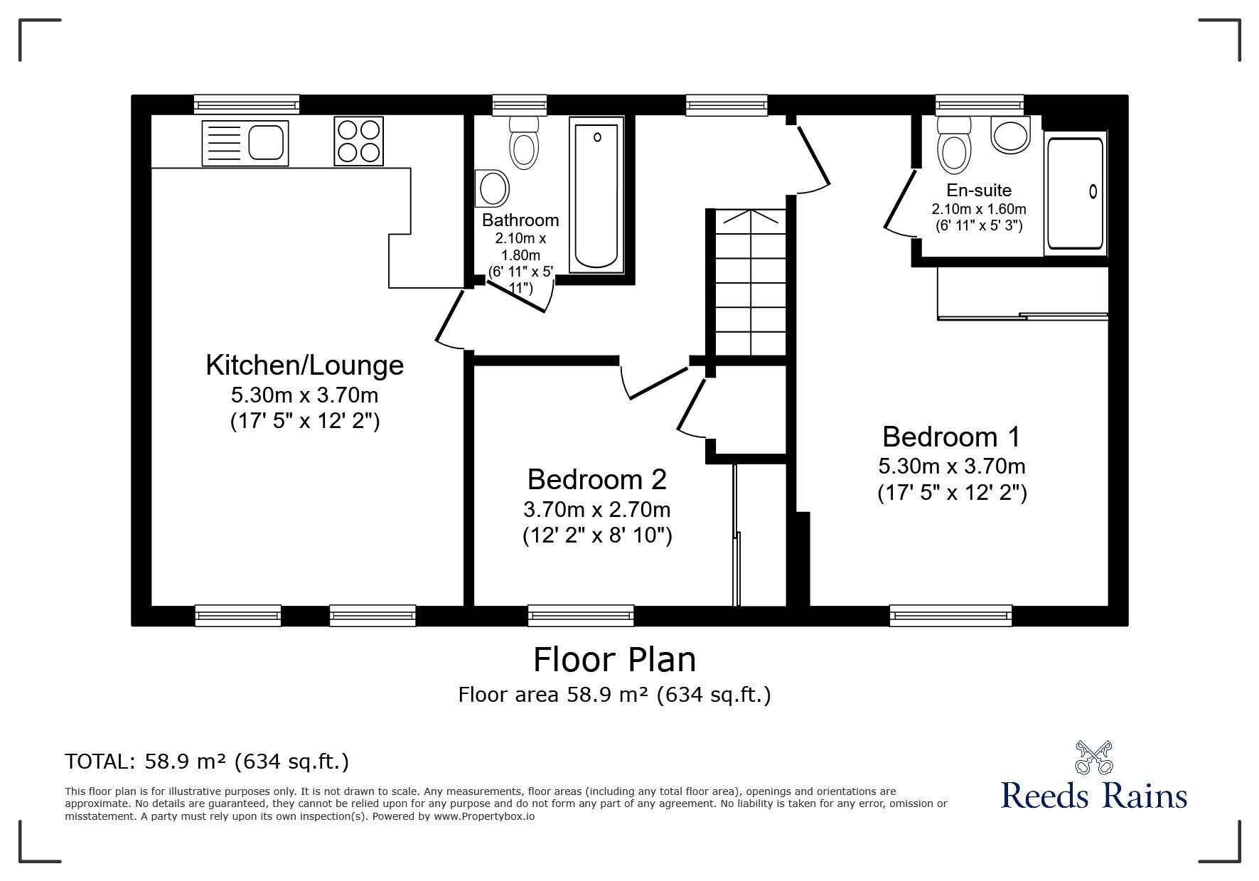 Floorplan of 2 bedroom Detached House for sale, Riverside Avenue, Barlby, North Yorkshire, YO8