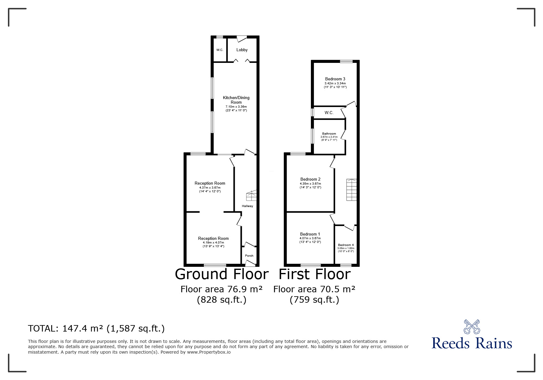 Floorplan of 4 bedroom Mid Terrace House for sale, Fountayne Street, Goole, East Riding of Yorkshi, DN14