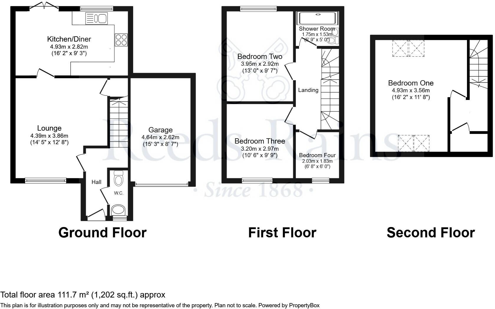 Floorplan of 4 bedroom Semi Detached House for sale, Whitley Farm Close, Whitley, North Yorkshire, DN14