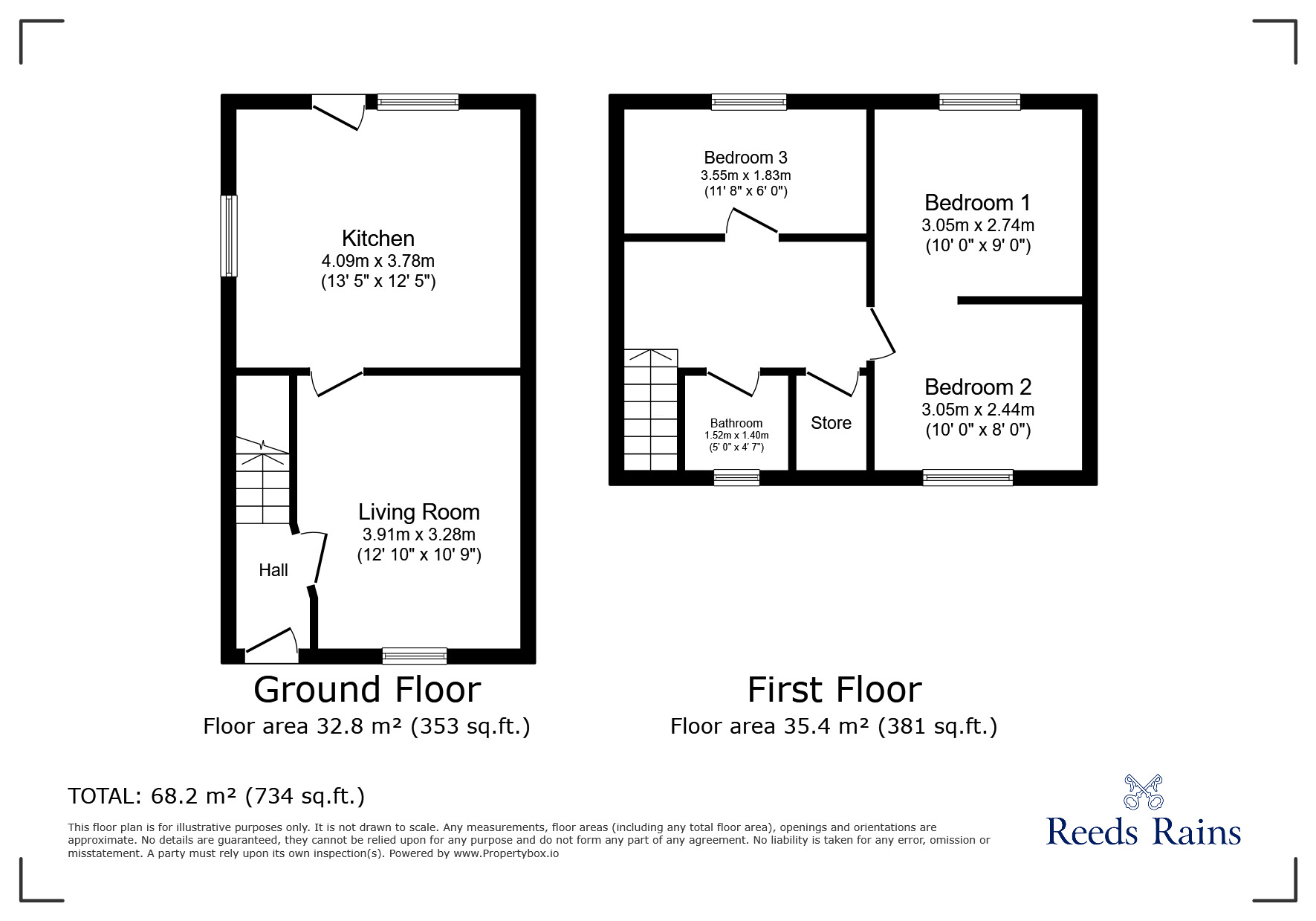 Floorplan of 3 bedroom Semi Detached House for sale, Abbots Road, Selby, North Yorkshire, YO8