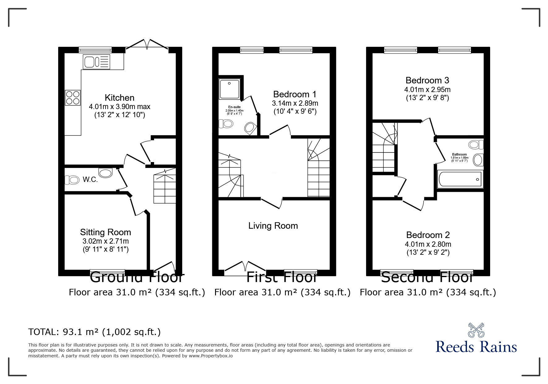 Floorplan of 3 bedroom End Terrace House for sale, Hornbeam Close, Selby, North Yorkshire, YO8