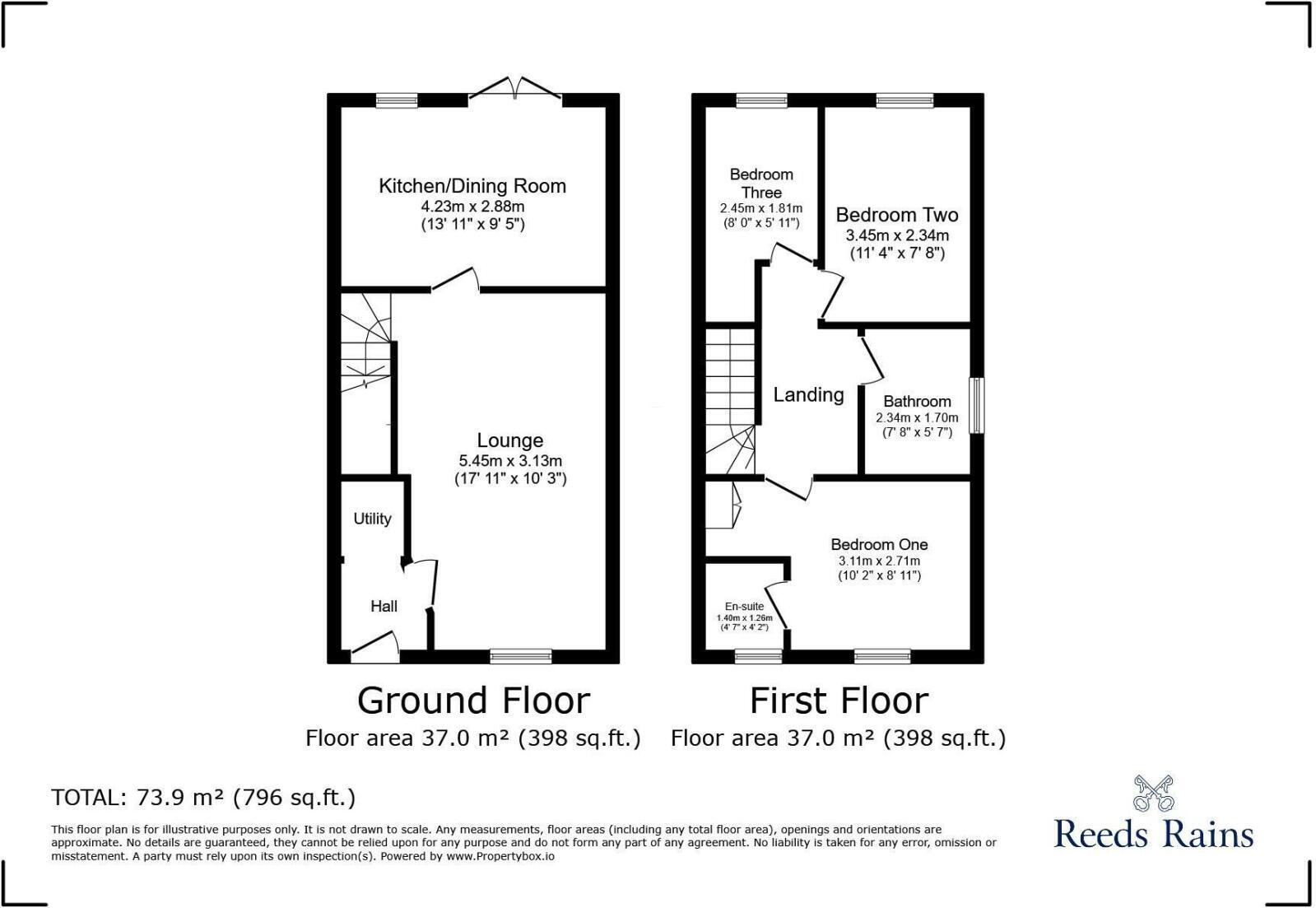 Floorplan of 3 bedroom End Terrace House for sale, Elston Avenue, Selby, North Yorkshire, YO8