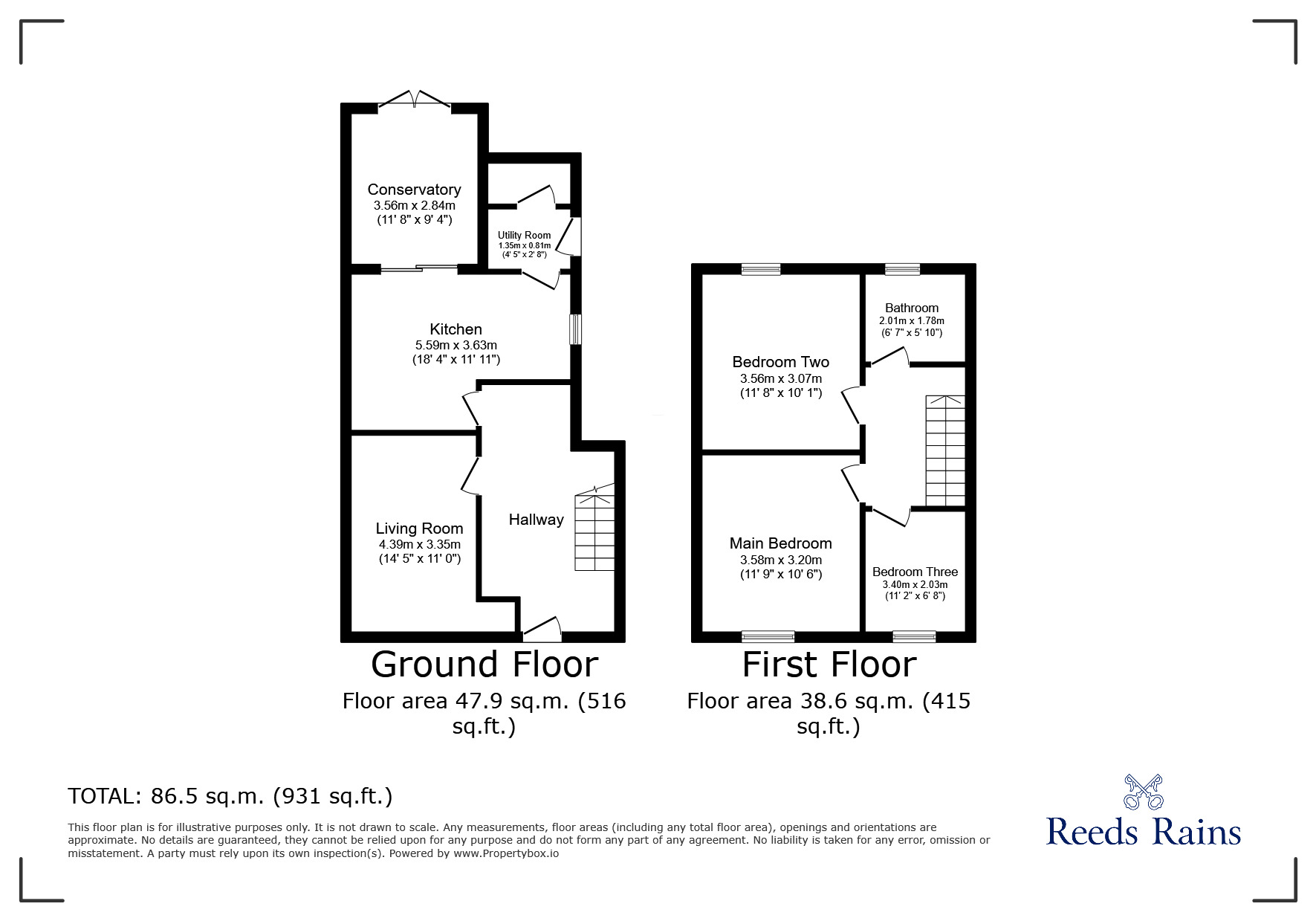 Floorplan of 3 bedroom Semi Detached House for sale, Green Lane, Selby, North Yorkshire, YO8