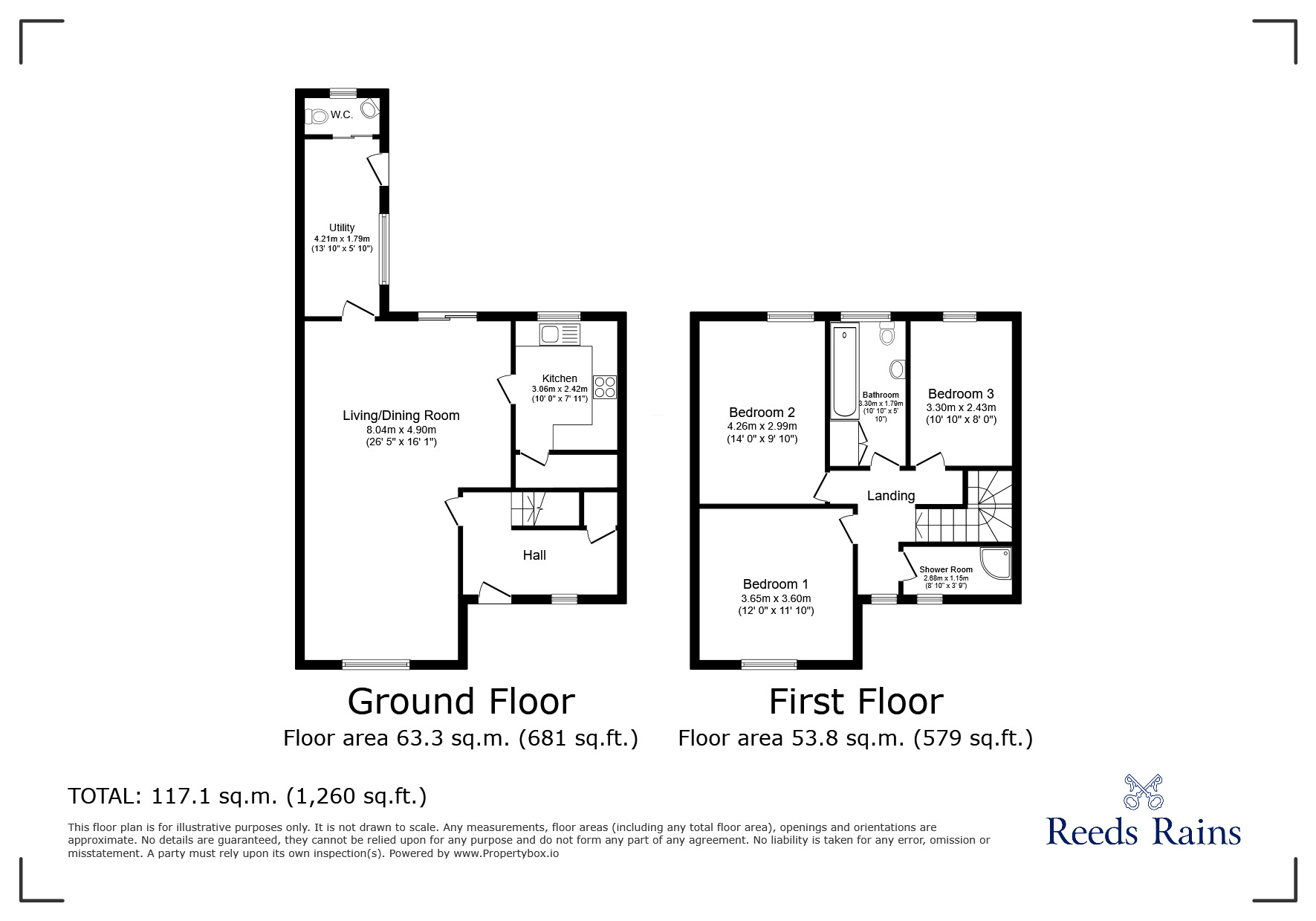 Floorplan of 3 bedroom Mid Terrace House for sale, Barlby Road, Selby, North Yorkshire, YO8