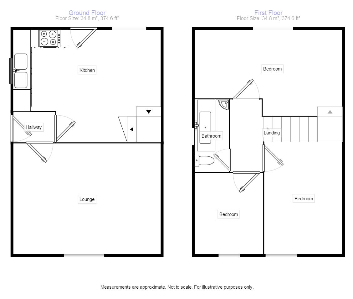 Floorplan of 3 bedroom Semi Detached House to rent, Edge Street, St. Helens, Merseyside, WA9