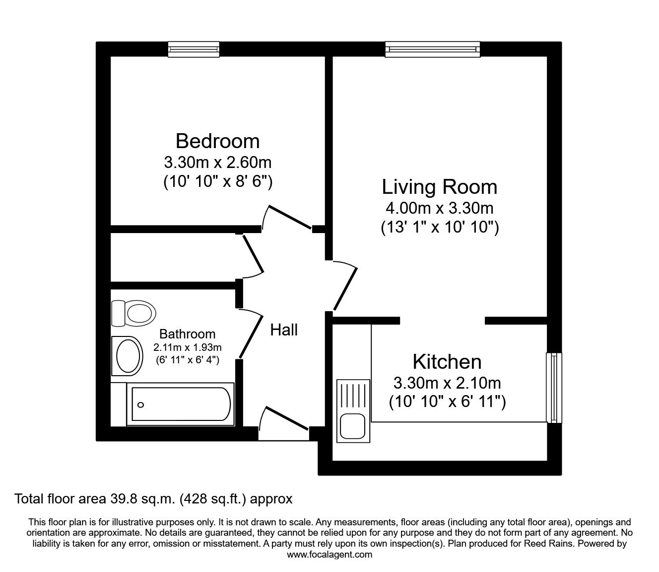 Floorplan of 1 bedroom  Flat for sale, Boardmans Lane, St. Helens, Merseyside, WA9