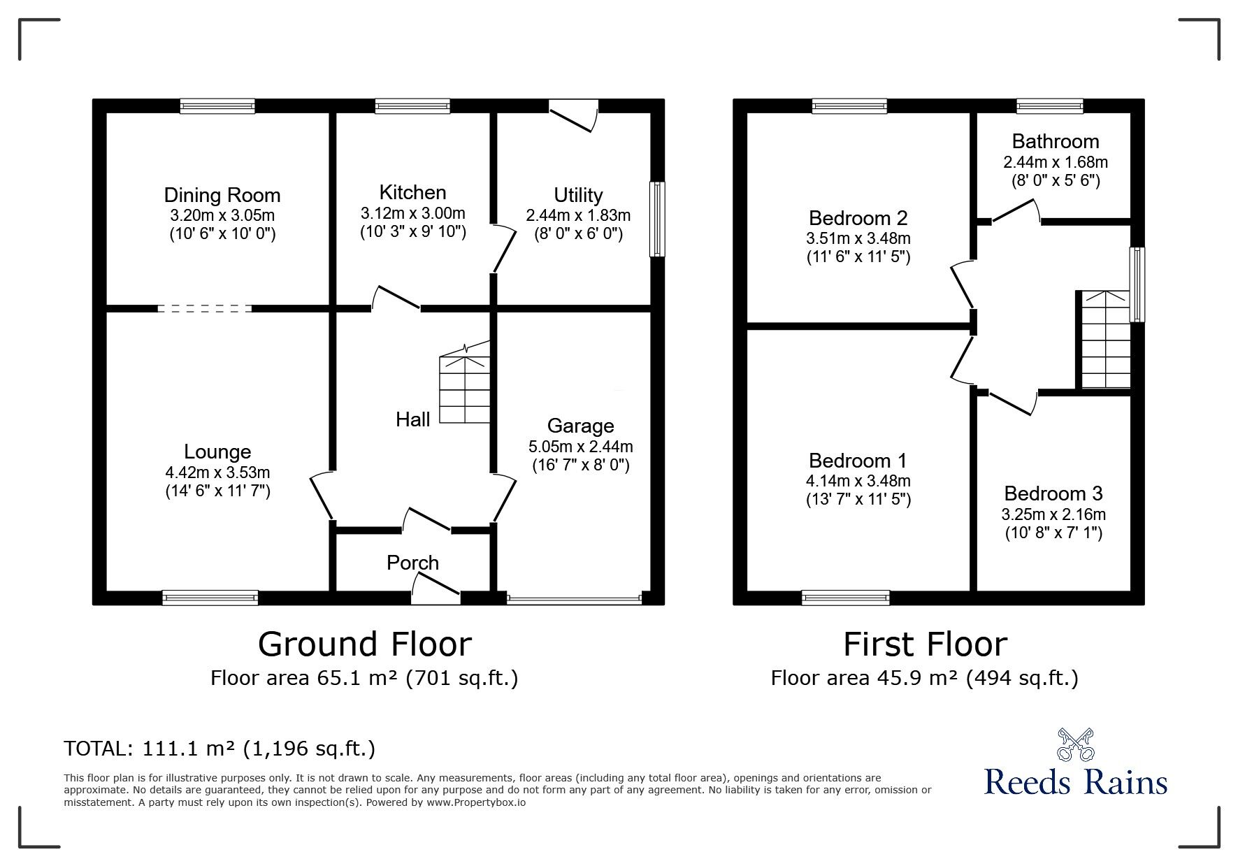 Floorplan of 3 bedroom Semi Detached House for sale, Chester Lane, Sutton Manor, Merseyside, WA9