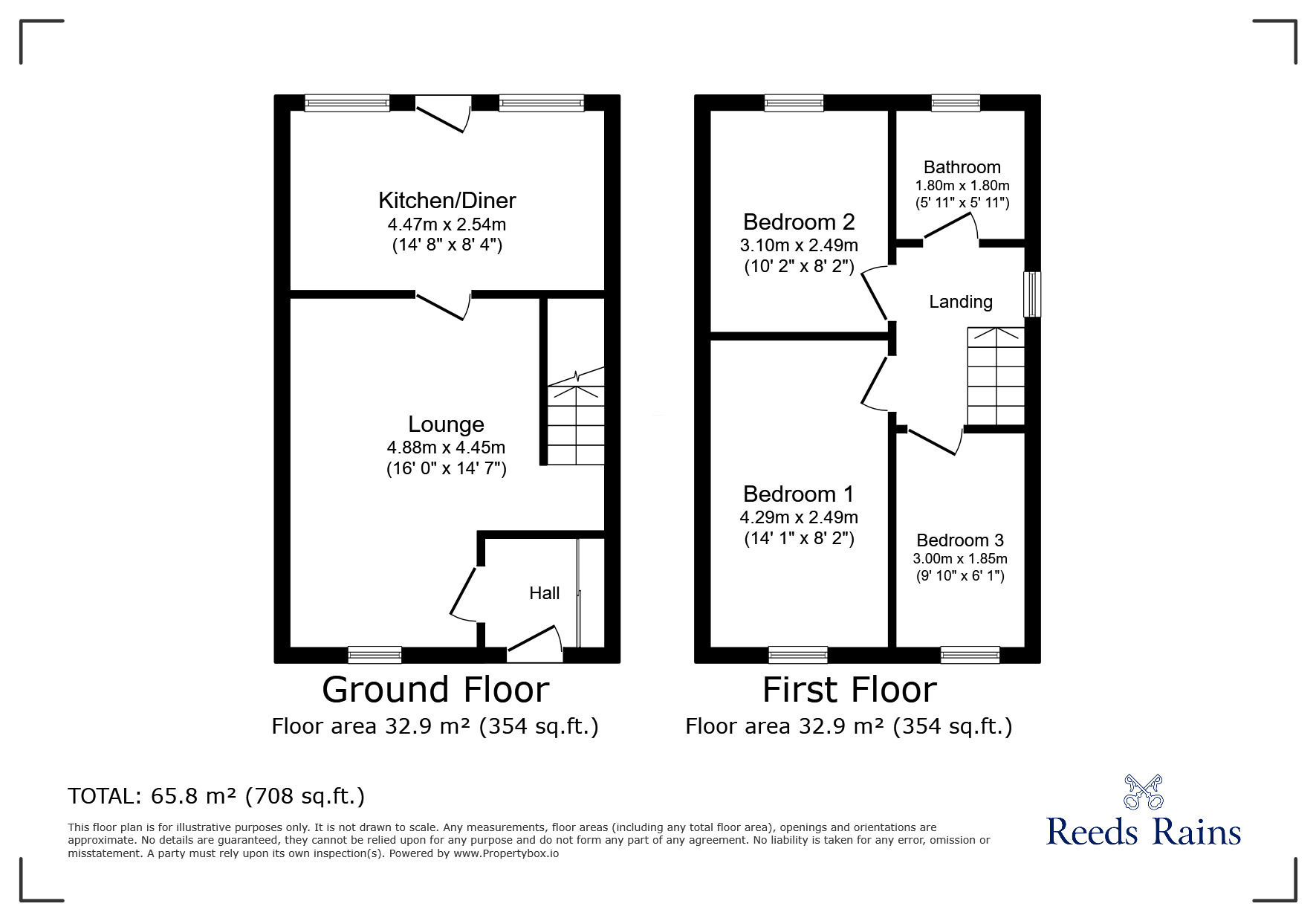 Floorplan of 3 bedroom Semi Detached House for sale, Hornby Crescent, Clock Face, Merseyside, WA9