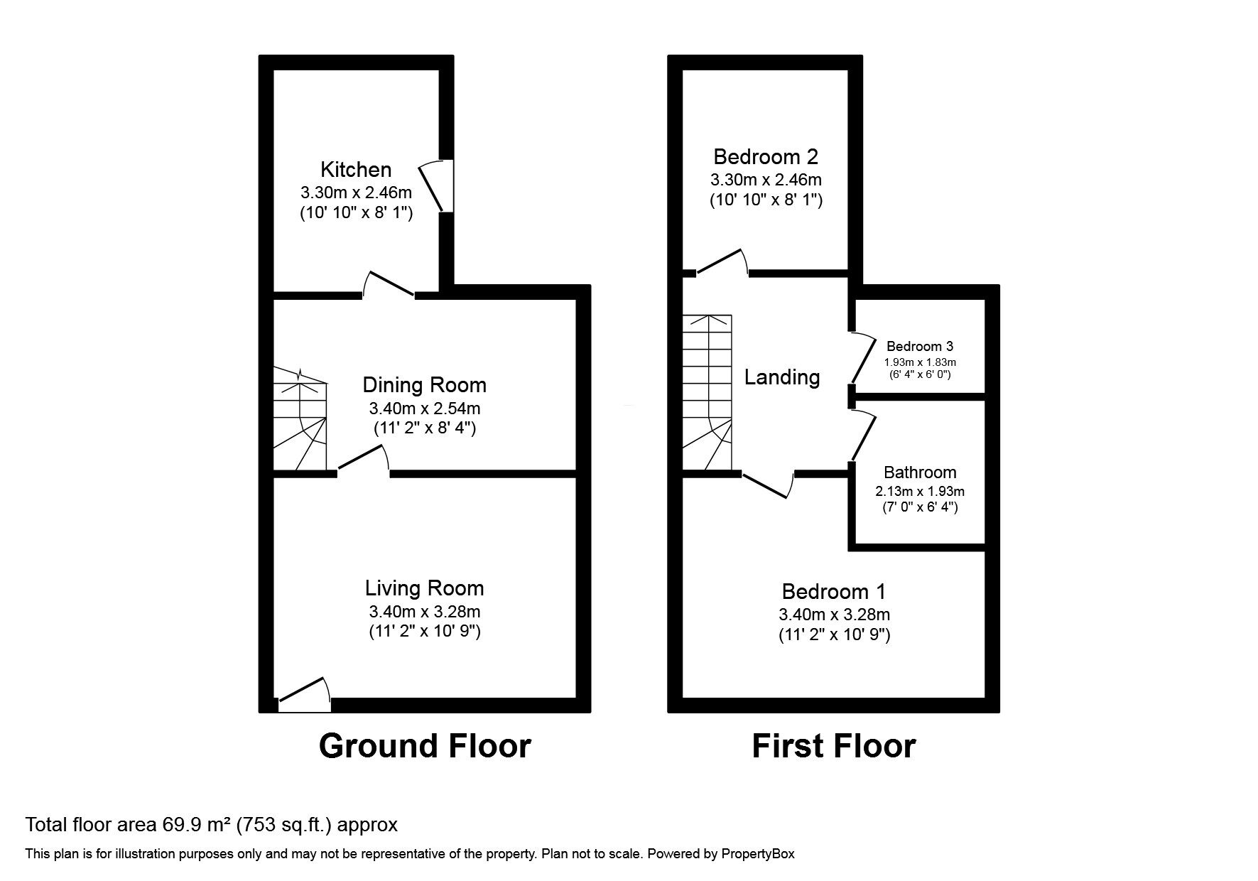 Floorplan of 3 bedroom Mid Terrace House for sale, Sutton Heath Road, St. Helens, Merseyside, WA9