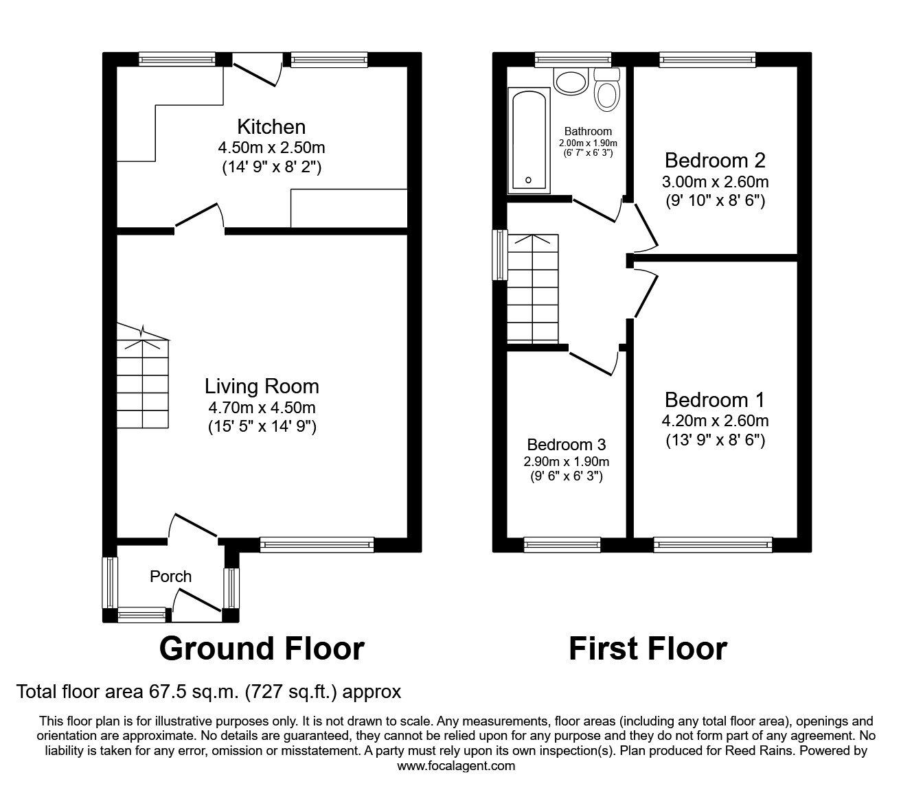 Floorplan of 3 bedroom Semi Detached House for sale, Sandringham Drive, St. Helens, Merseyside, WA9