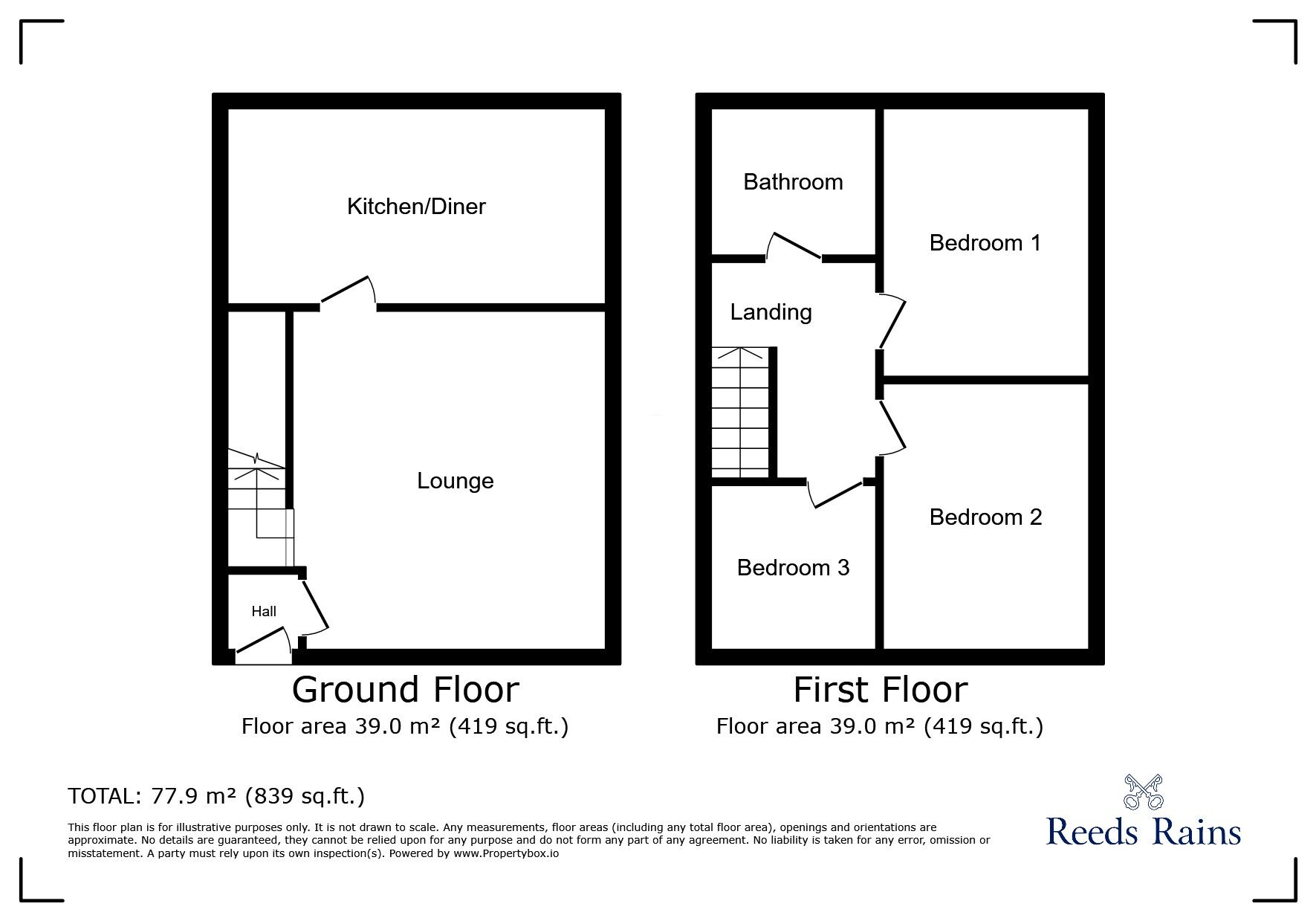 Floorplan of 3 bedroom Semi Detached House to rent, Wray Avenue, Clock Face, Merseyside, WA9